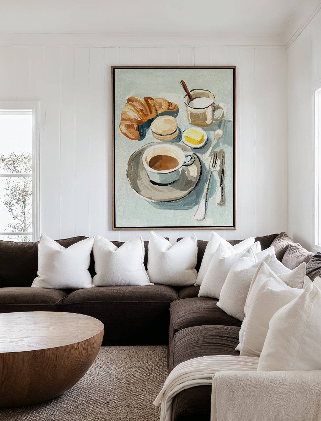 Breakfast for One | Framed Canvas Art Print from Olive et Oriel where you can shop wallpaper and artworks online