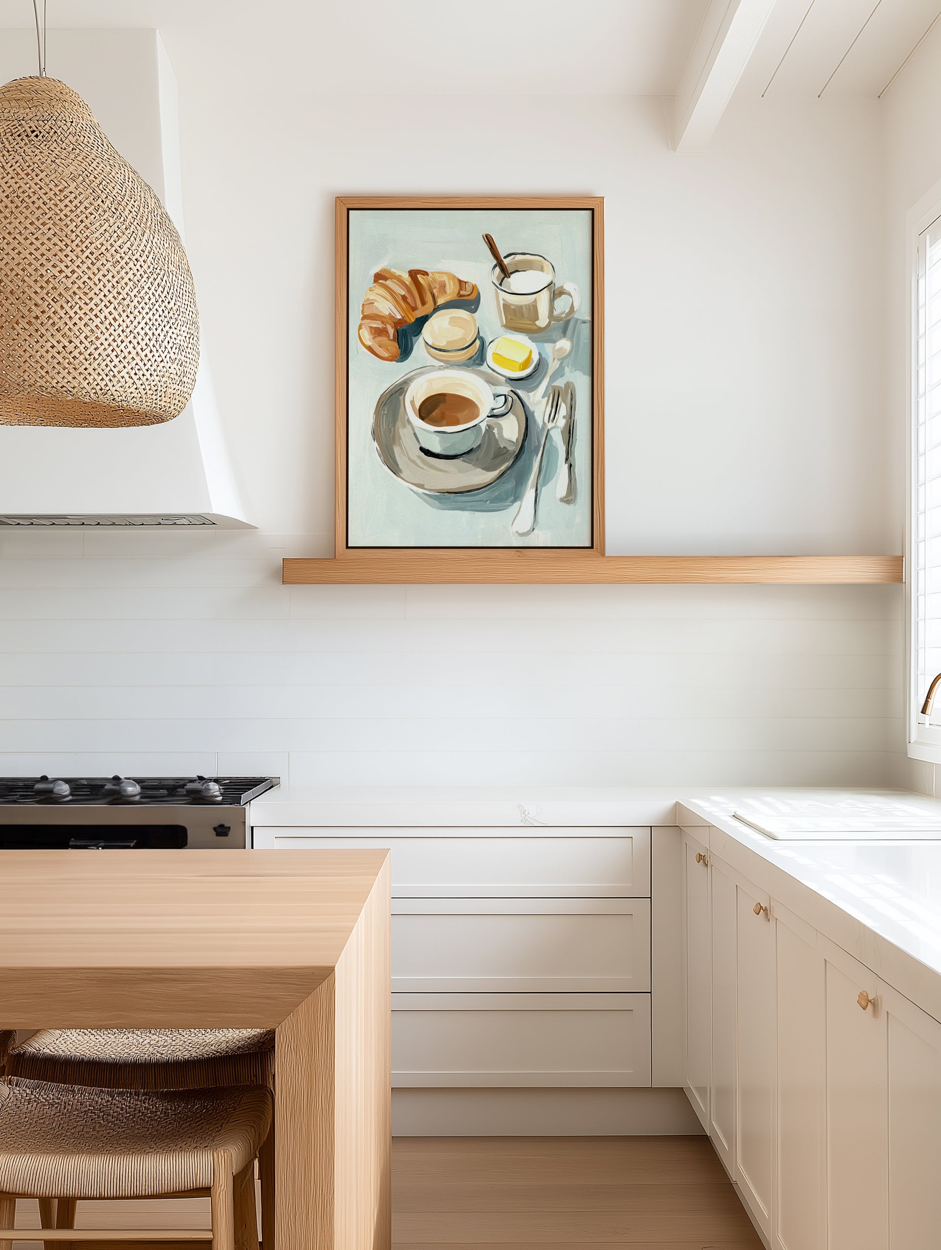 Breakfast for One | Framed Canvas Art Print from Olive et Oriel where you can shop wallpaper and artworks online