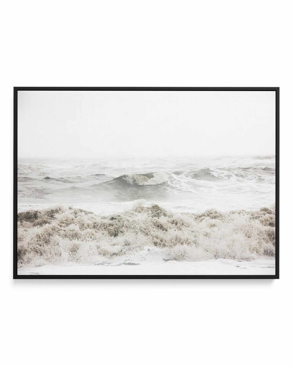 Breaking Waves by Design Fabrikken | Framed Canvas Art Print