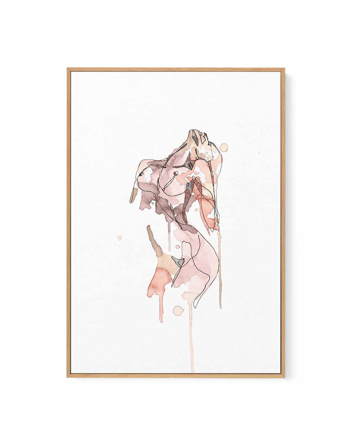 Breathe Nude by Maku Fenaroli | Framed Canvas Art Print