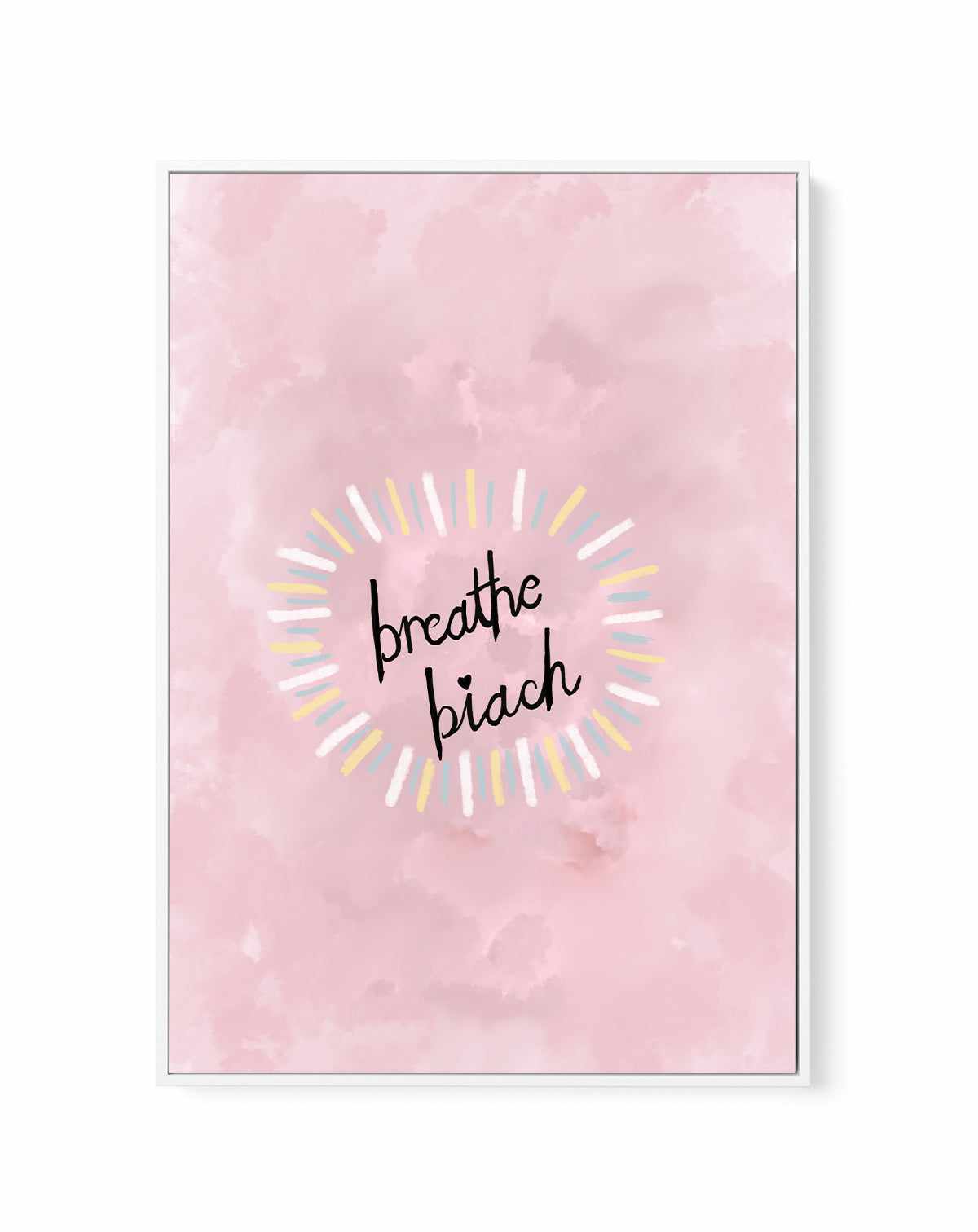 Breathe Biach | Framed Canvas Art Print