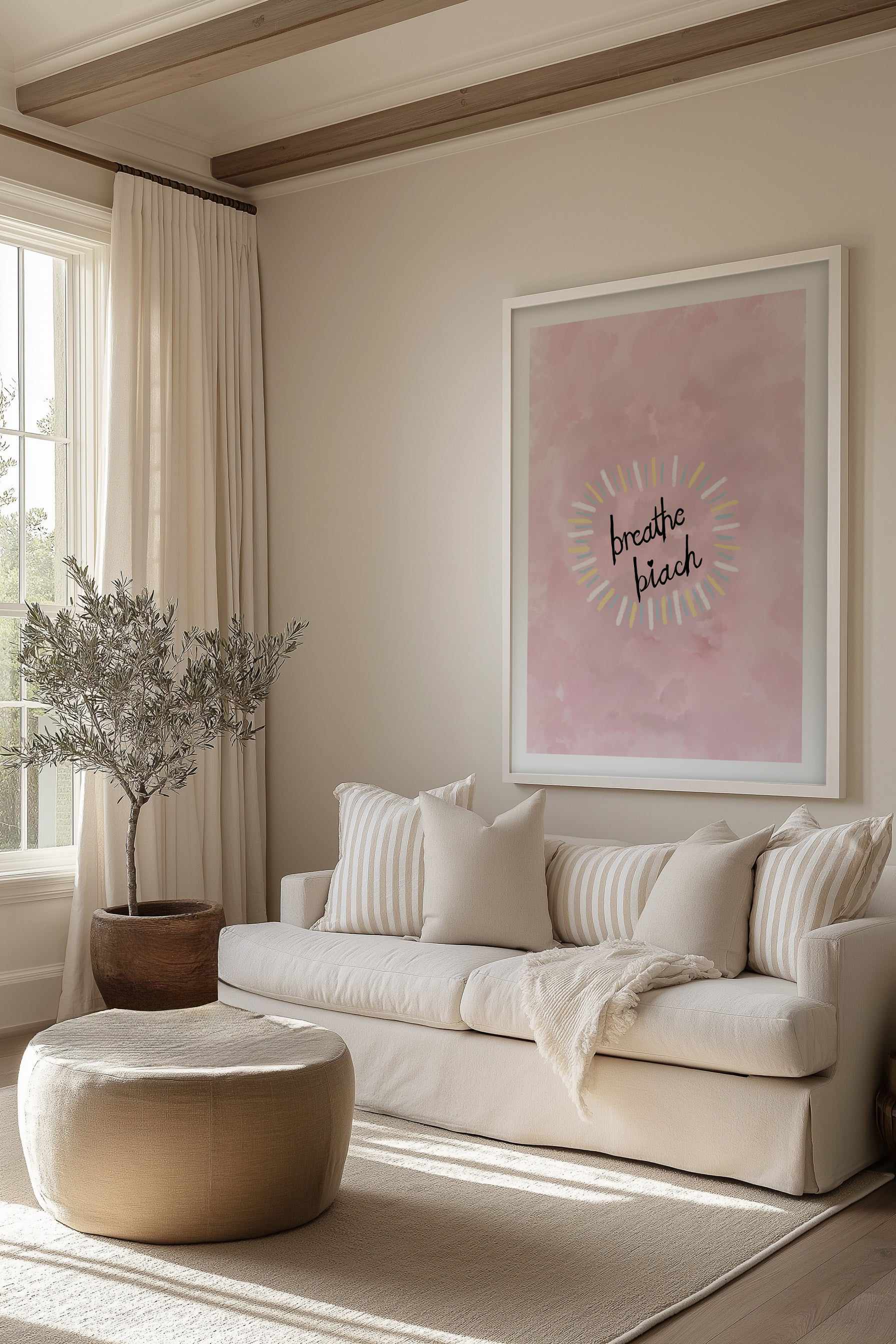 Breathe Biach | Art Print from Olive et Oriel where you can shop wallpaper and artworks online