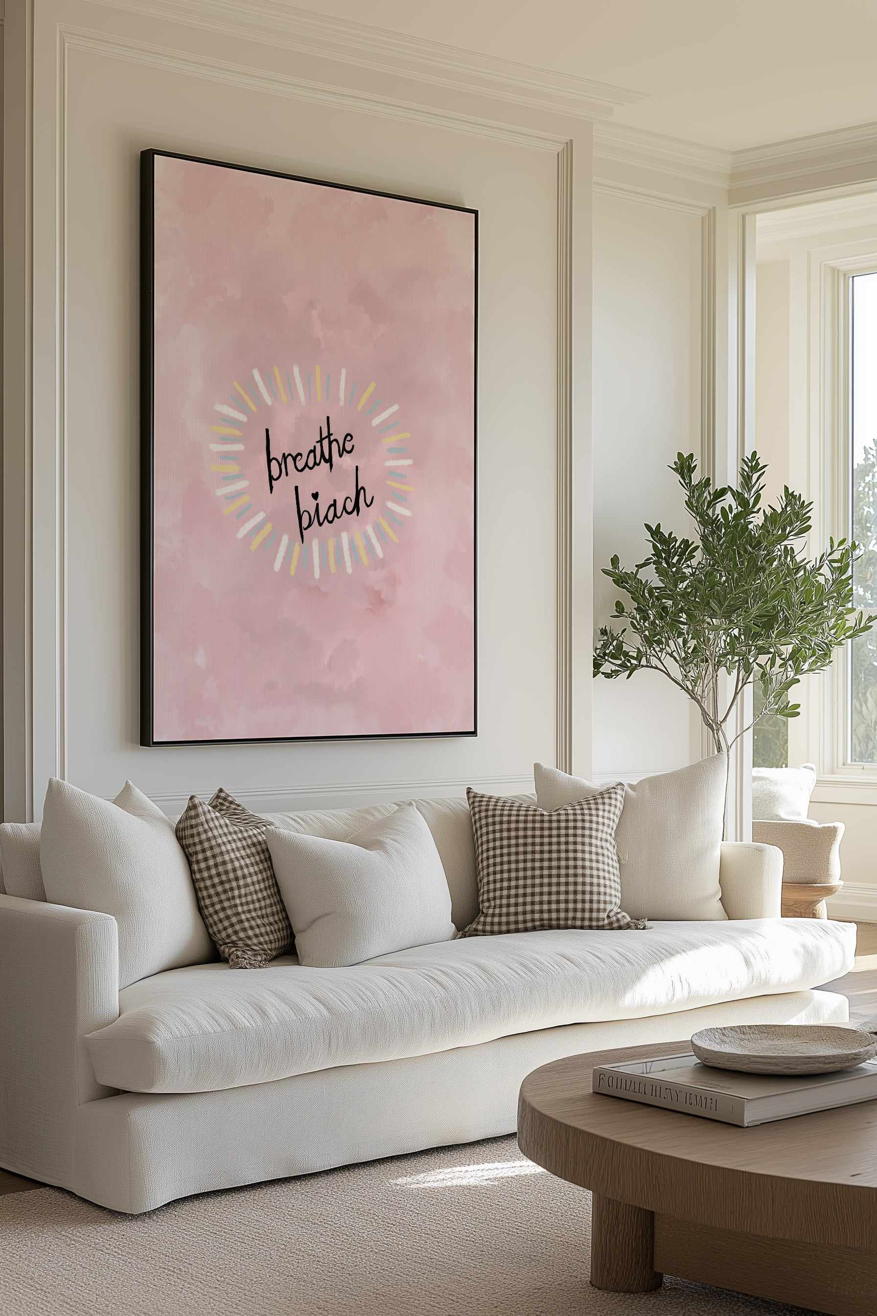 Breathe Biach | Framed Canvas Art Print