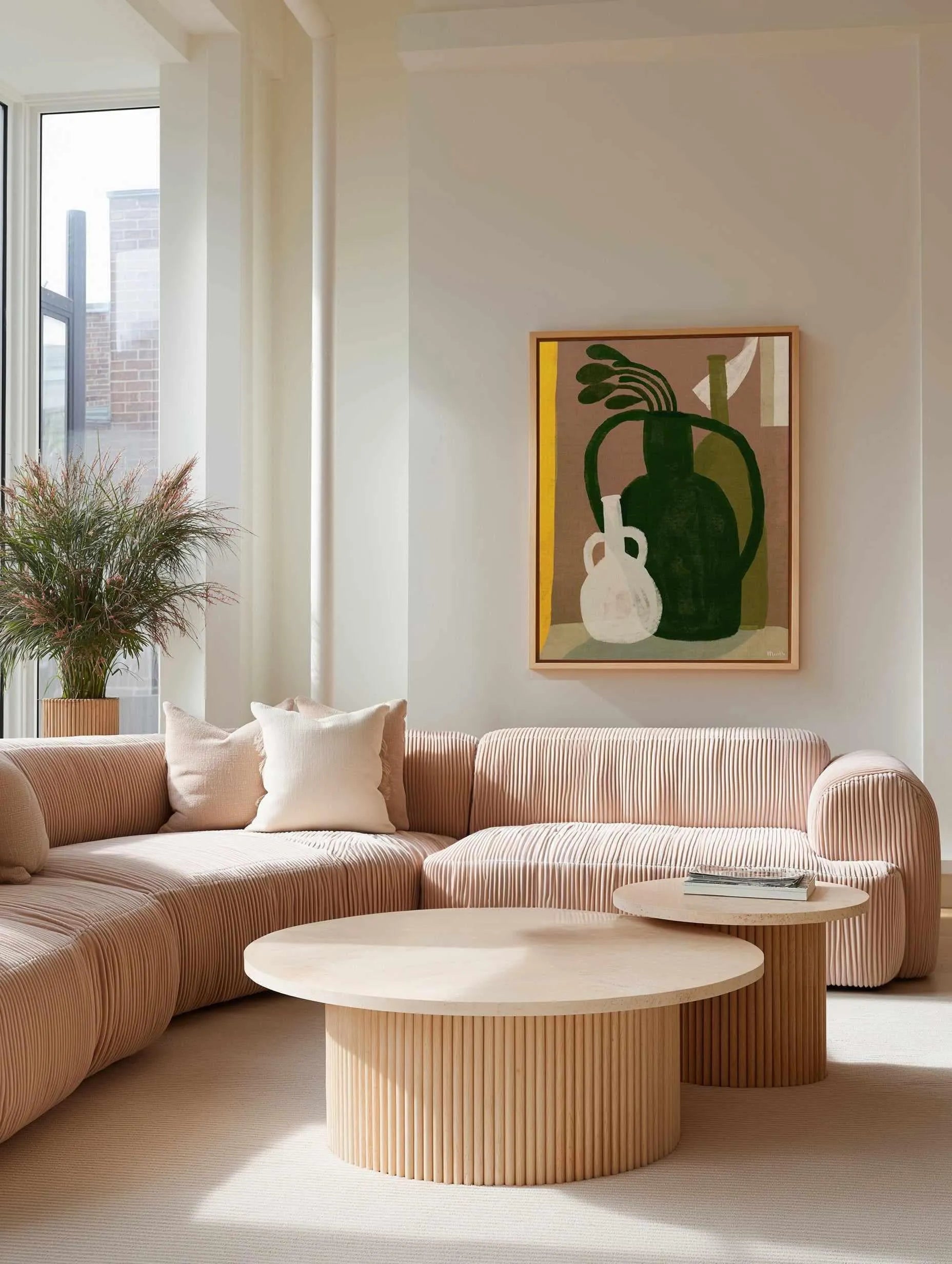 Breezy Room by Marco Marella | Framed Canvas Art Print from Olive et Oriel where you can shop wallpaper and artworks online