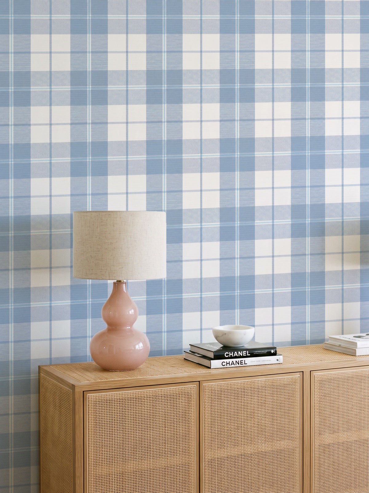 Briarwood Tartan in Blue Wallpaper