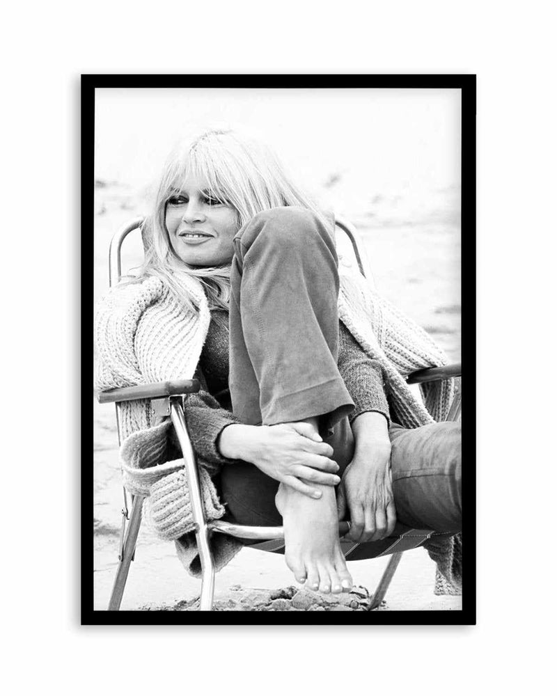 Brigitte Bardot III (B&W) Art Print