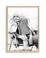 Brigitte Bardot III (B&W) Art Print