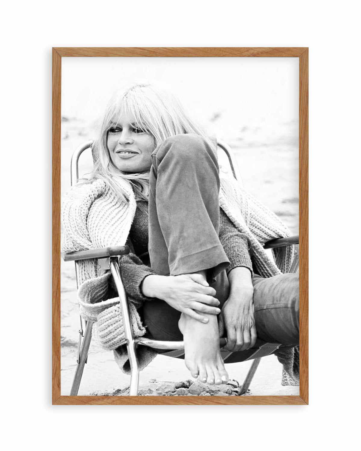 Brigitte Bardot III (B&W) Art Print