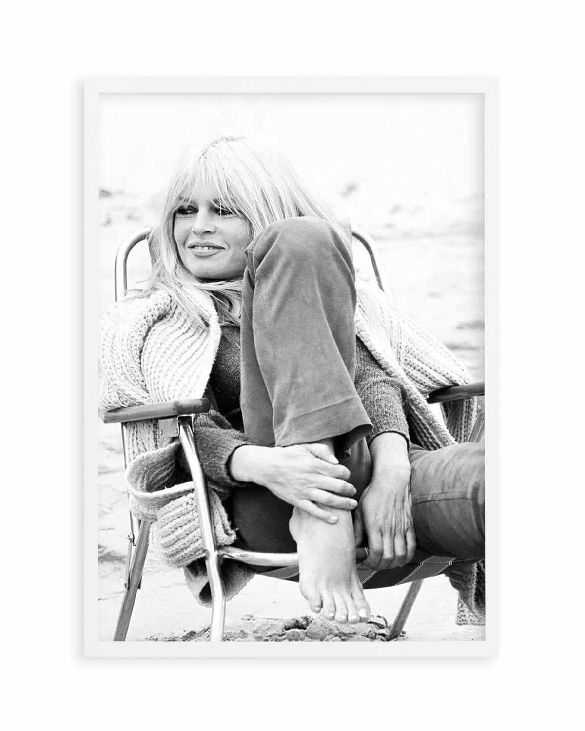 Brigitte Bardot III (B&W) Art Print