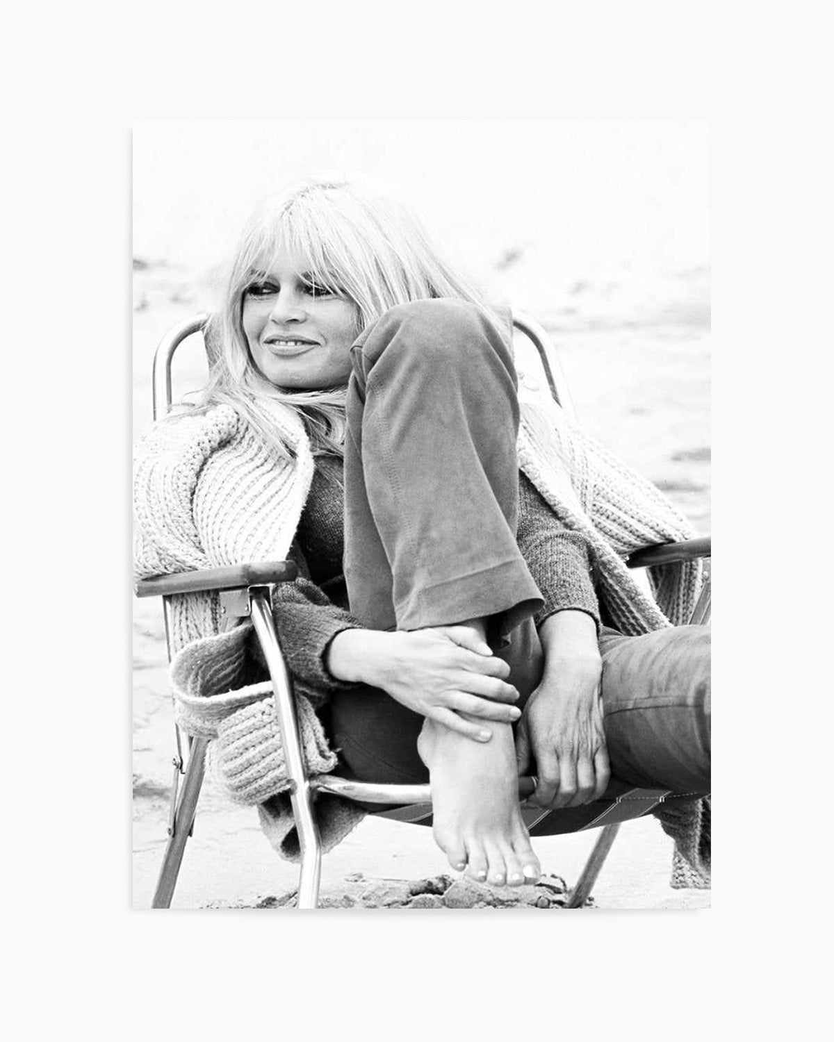 Brigitte Bardot III (B&W) Art Print