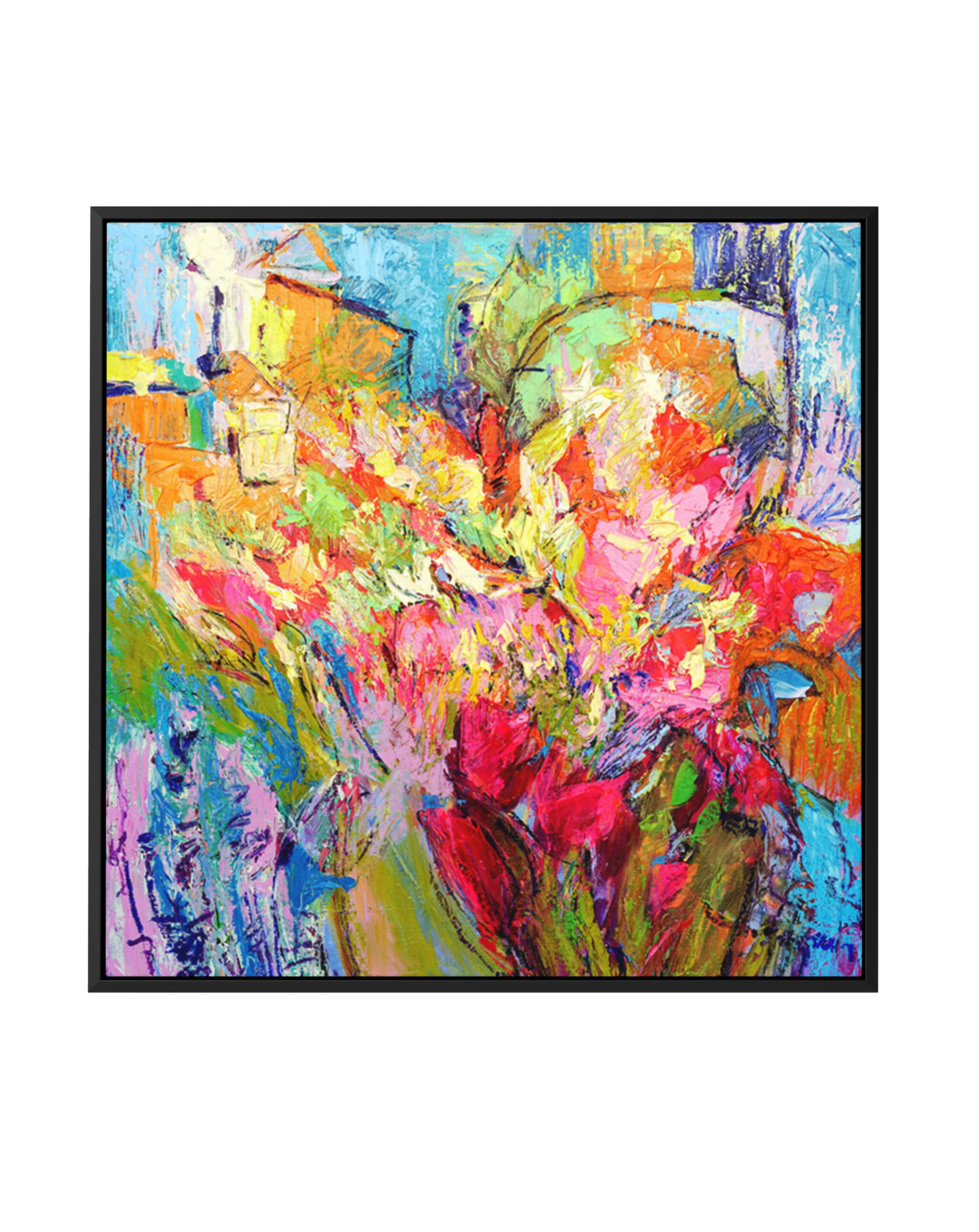 Brilliant Bloom Scape by Dorothy Fagan | Framed Canvas Art Print