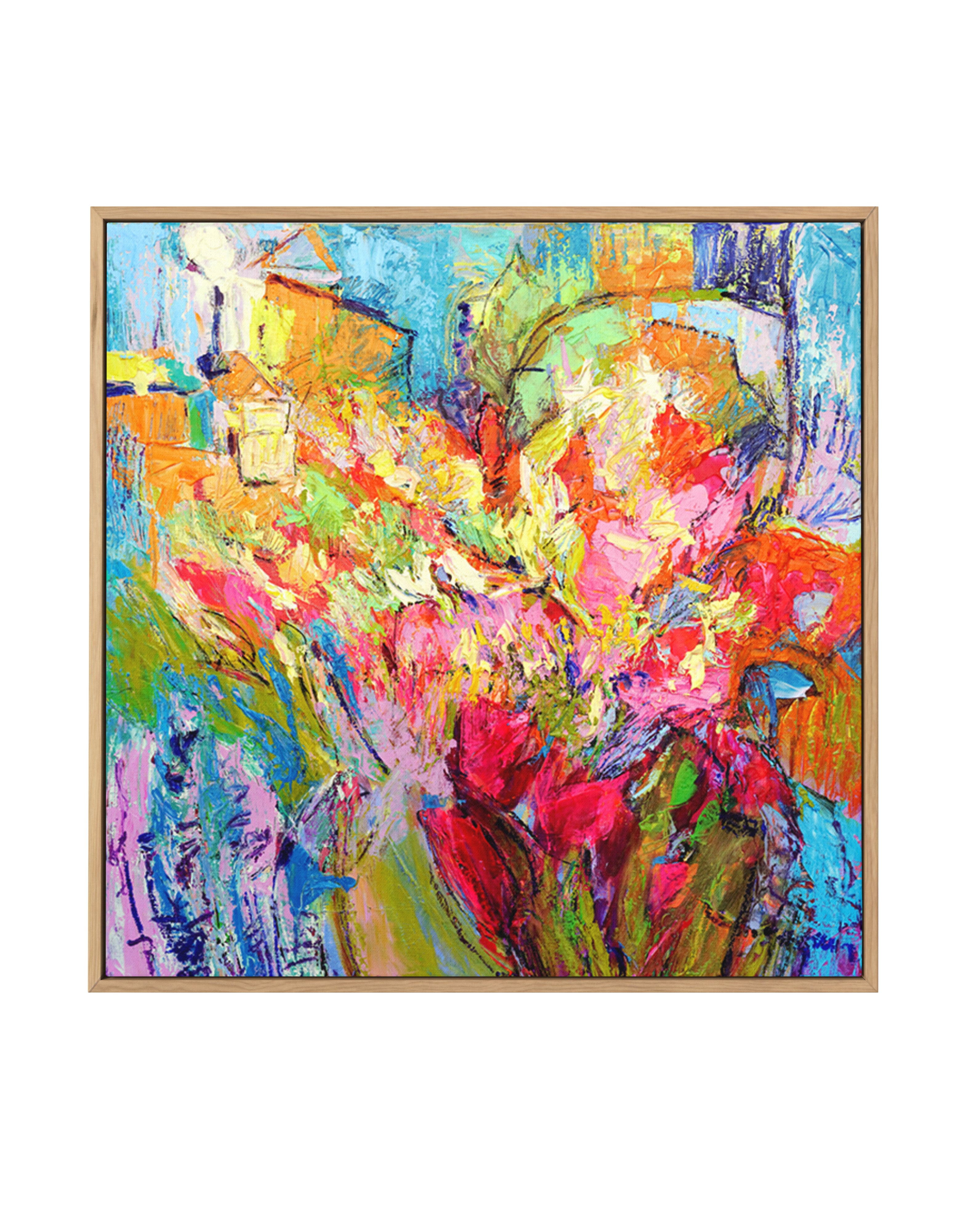 Brilliant Bloom Scape by Dorothy Fagan | Framed Canvas Art Print
