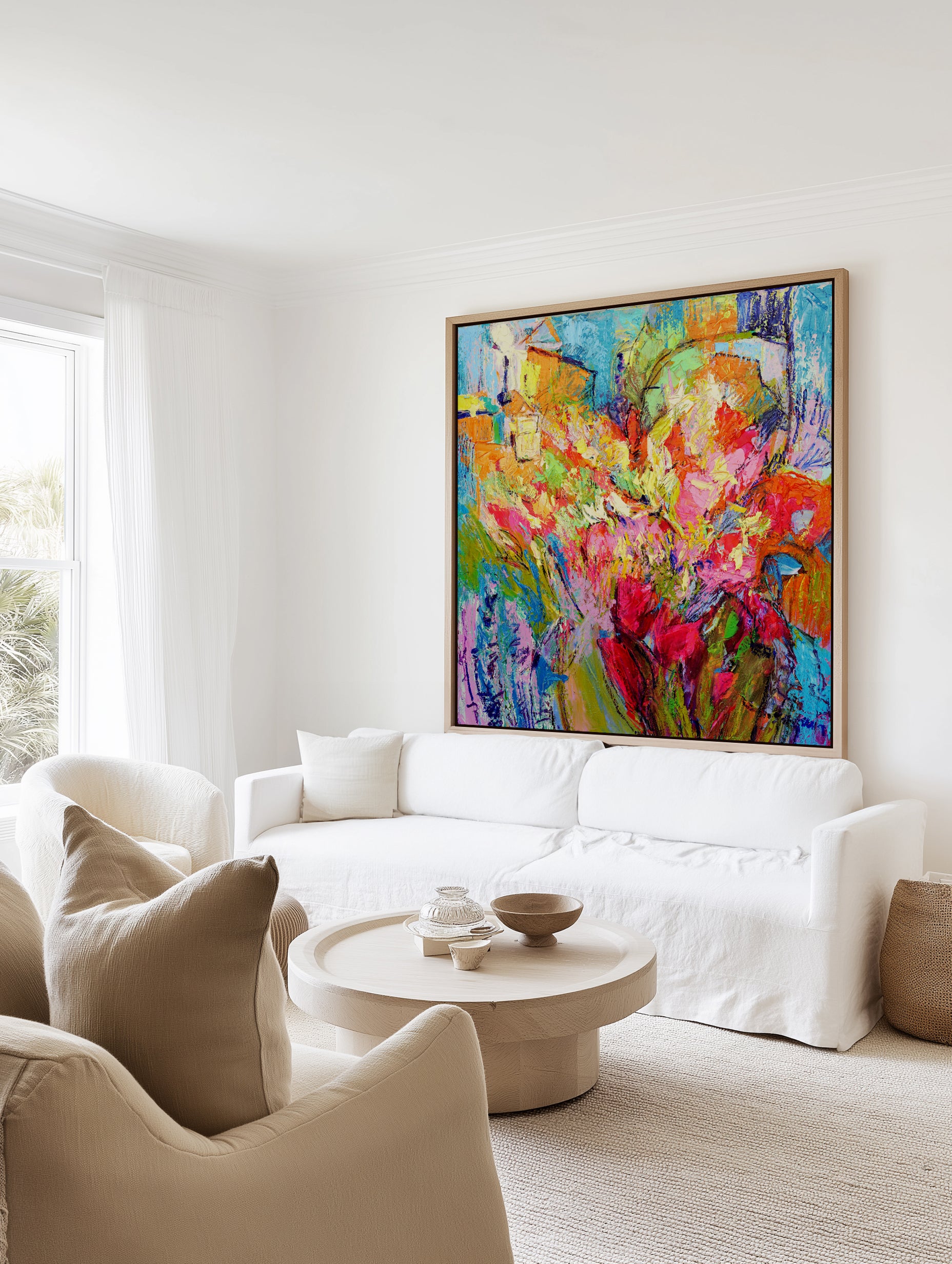 Brilliant Bloom Scape by Dorothy Fagan | Framed Canvas Art Print
