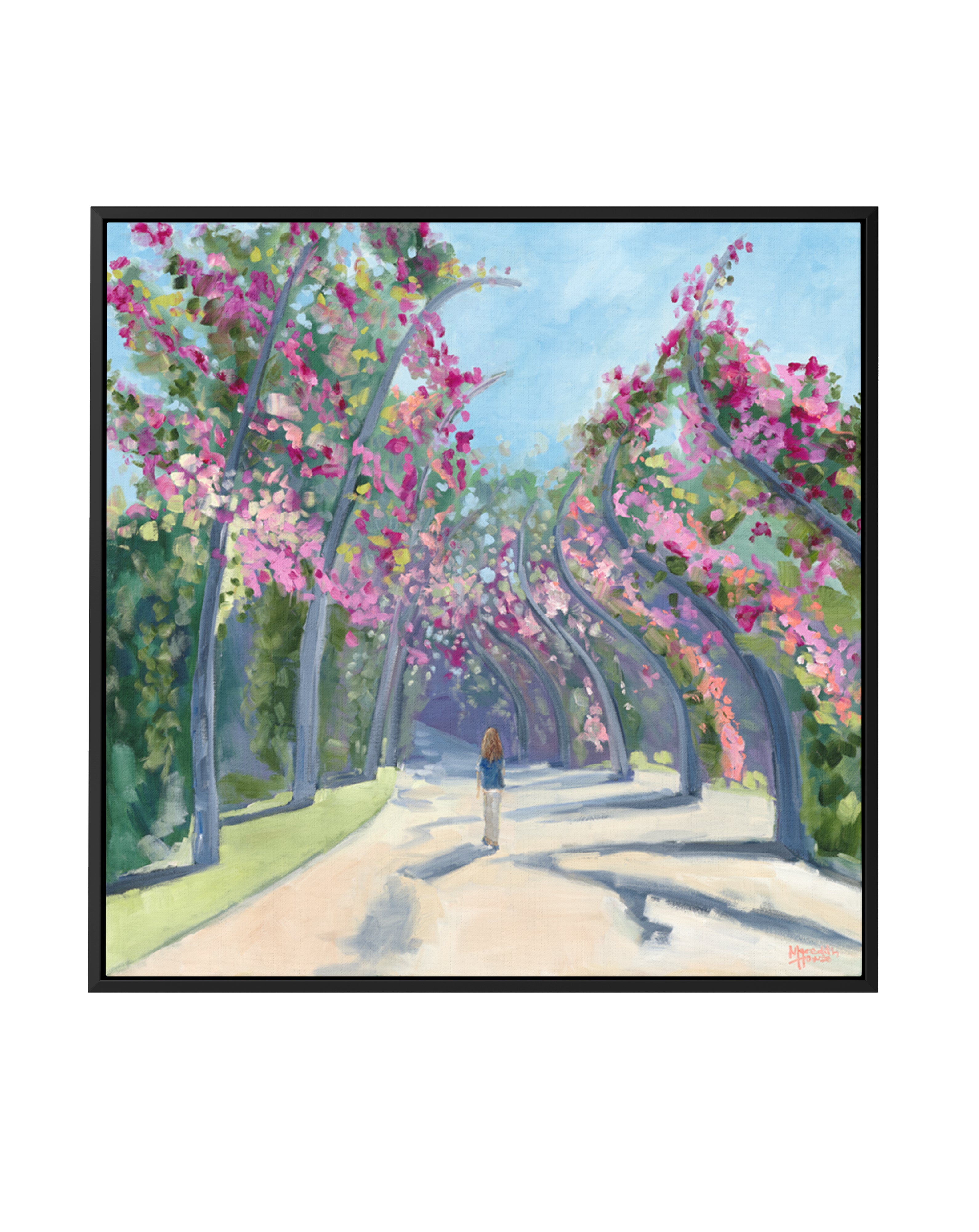 Brisbane Southbank by Meredith Howse | Framed Canvas Art Print