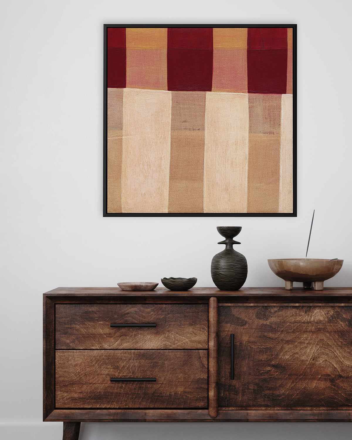 Broken Stripes I by Laura Nugent | Framed Canvas Art Print