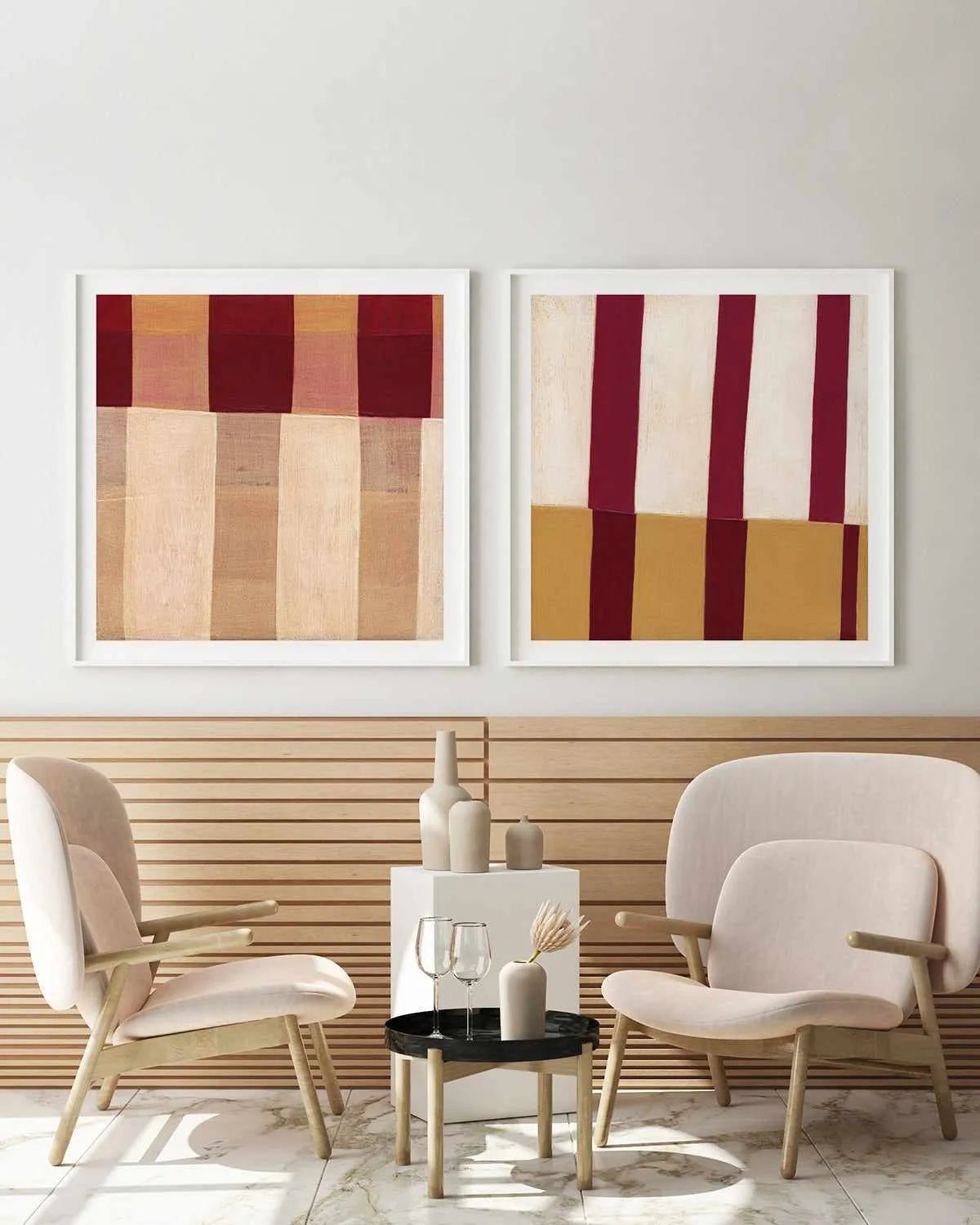 Broken Stripes I by Laura Nugent Art Print from Olive et Oriel where you can shop wallpaper and artworks online