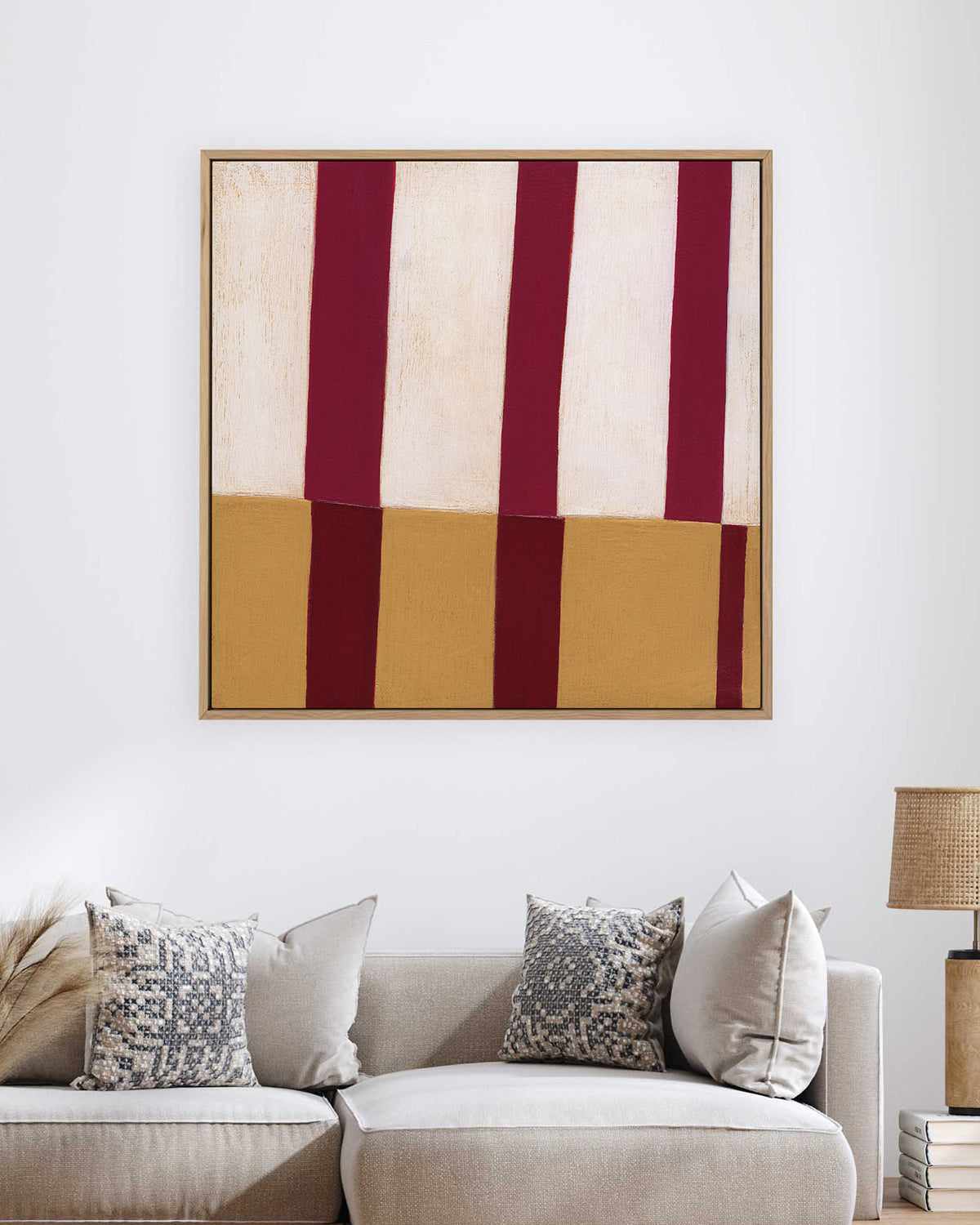 Broken Stripes II by Laura Nugent | Framed Canvas Art Print