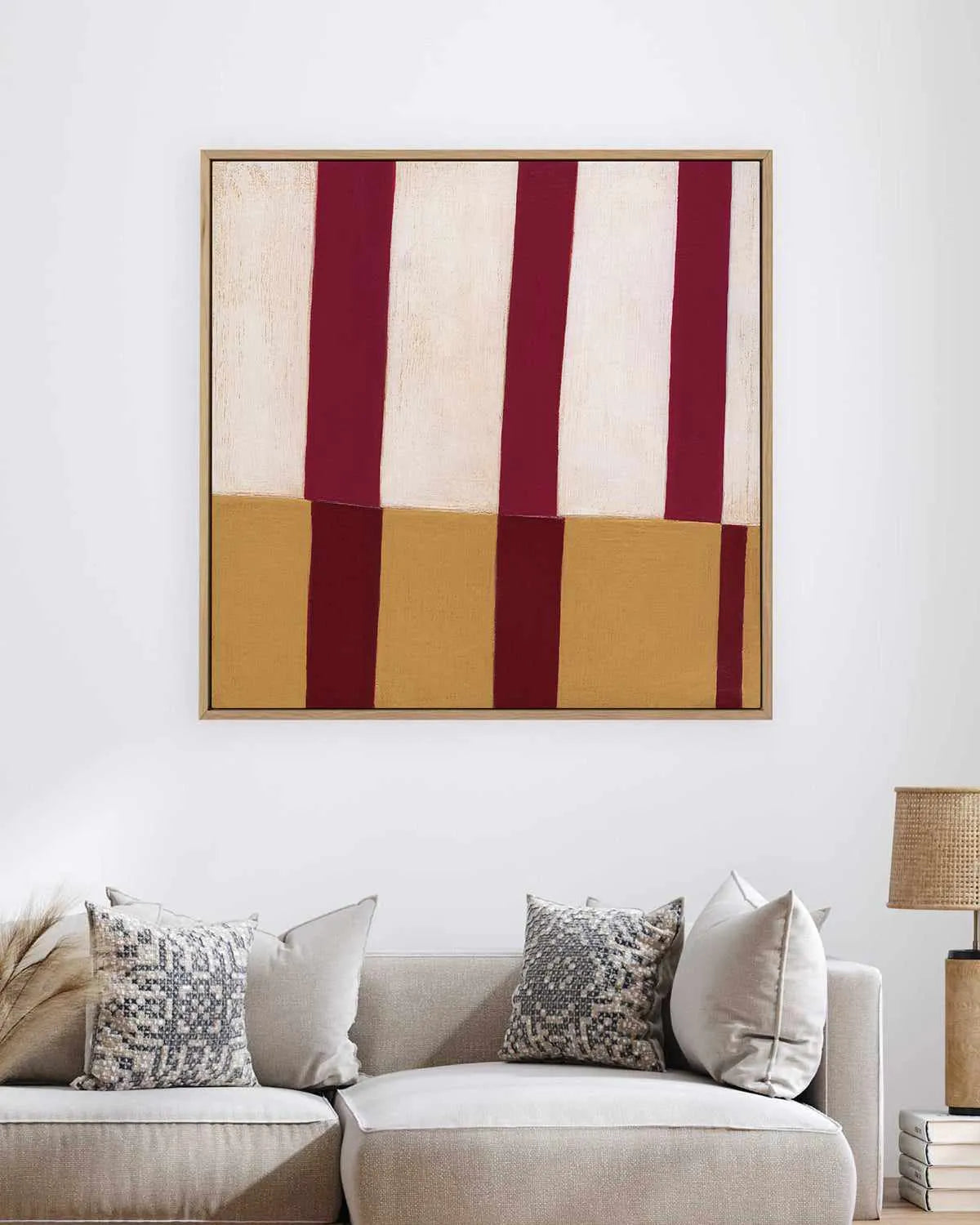 Broken Stripes II by Laura Nugent | Framed Canvas Art Print from Olive et Oriel where you can shop wallpaper and artworks online
