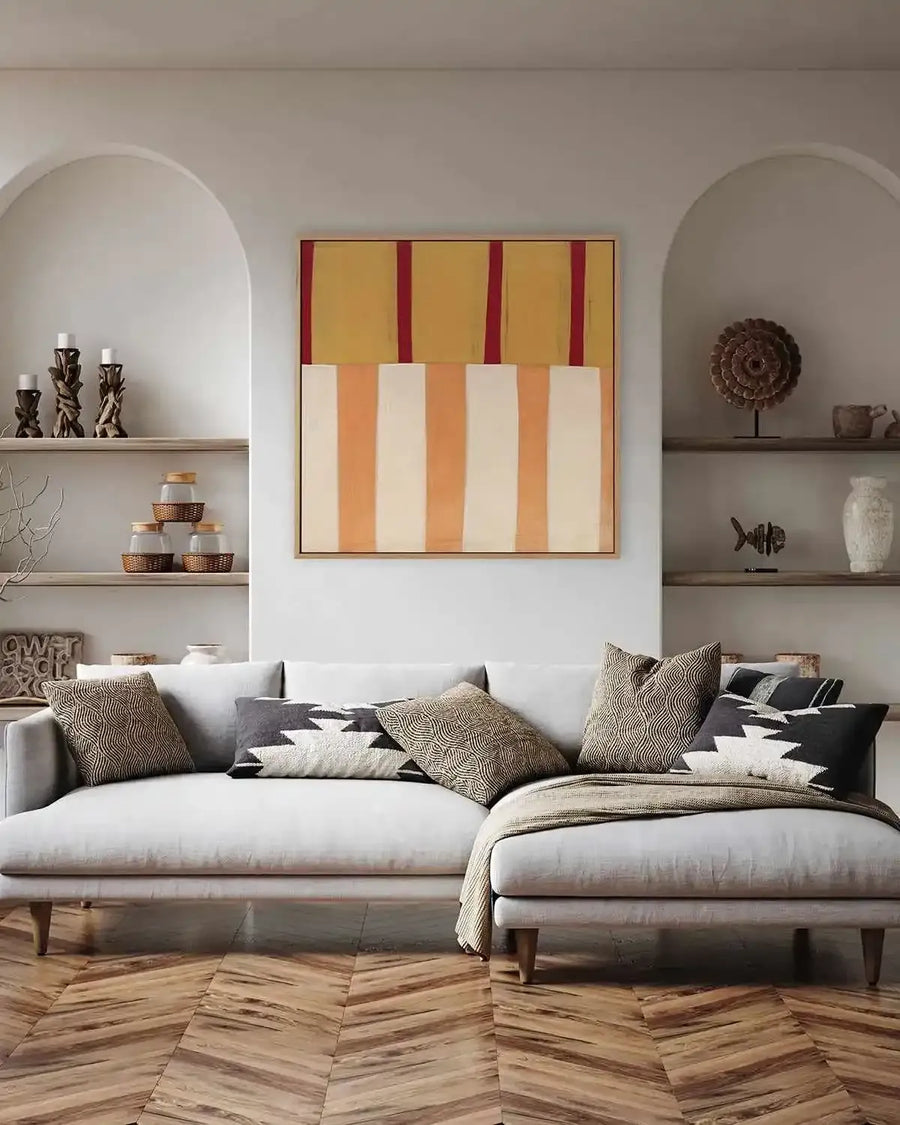 Broken Stripes III by Laura Nugent | Framed Canvas Art Print from Olive et Oriel where you can shop wallpaper and artworks online