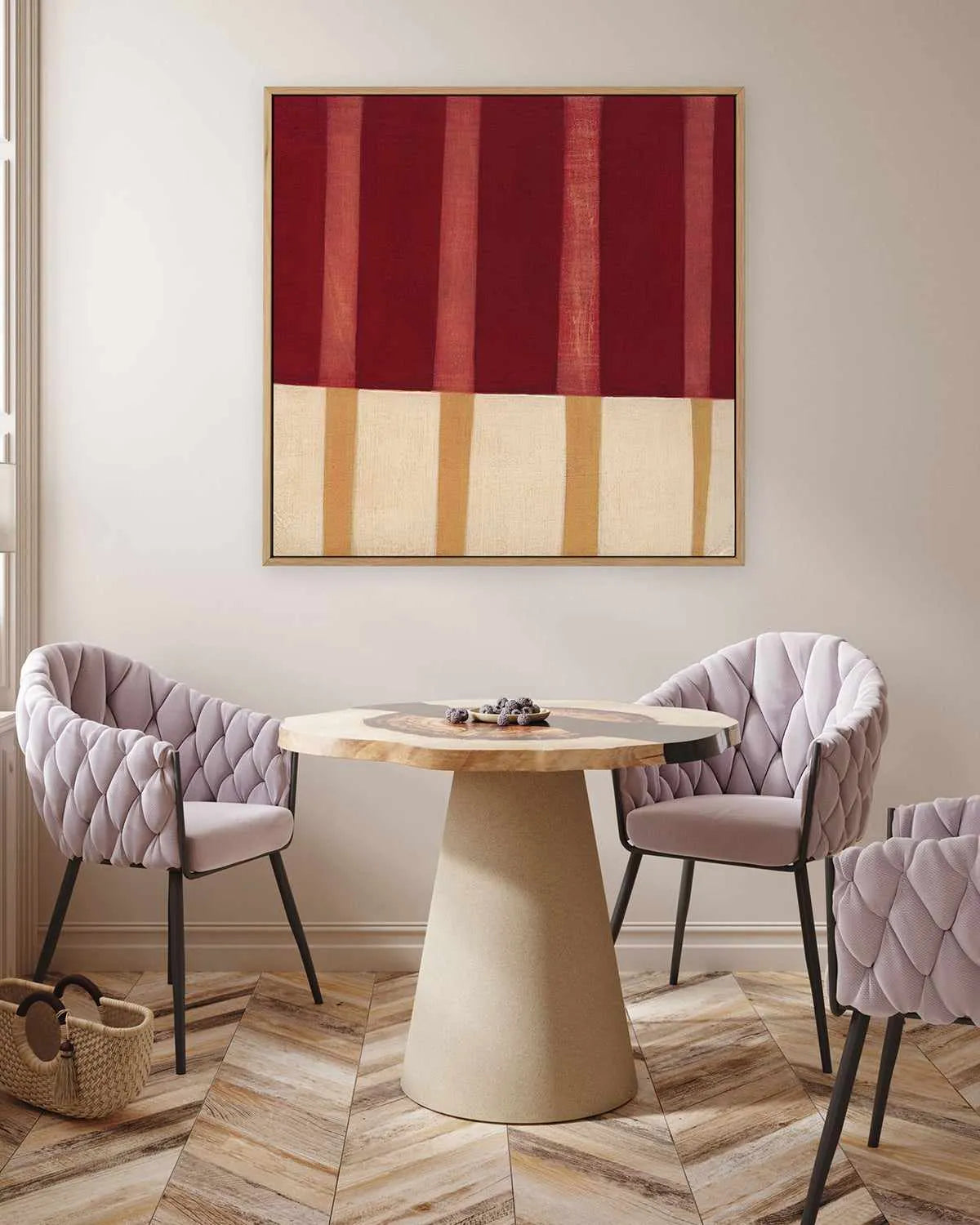 Broken Stripes IV by Laura Nugent | Framed Canvas Art Print from Olive et Oriel where you can shop wallpaper and artworks online