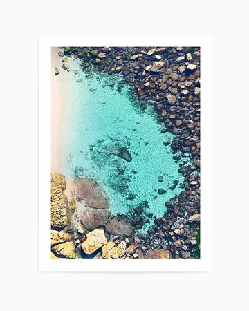 Bronte Beach Pool | Aerial Photo Wall Art Print aqua blue coastal art print