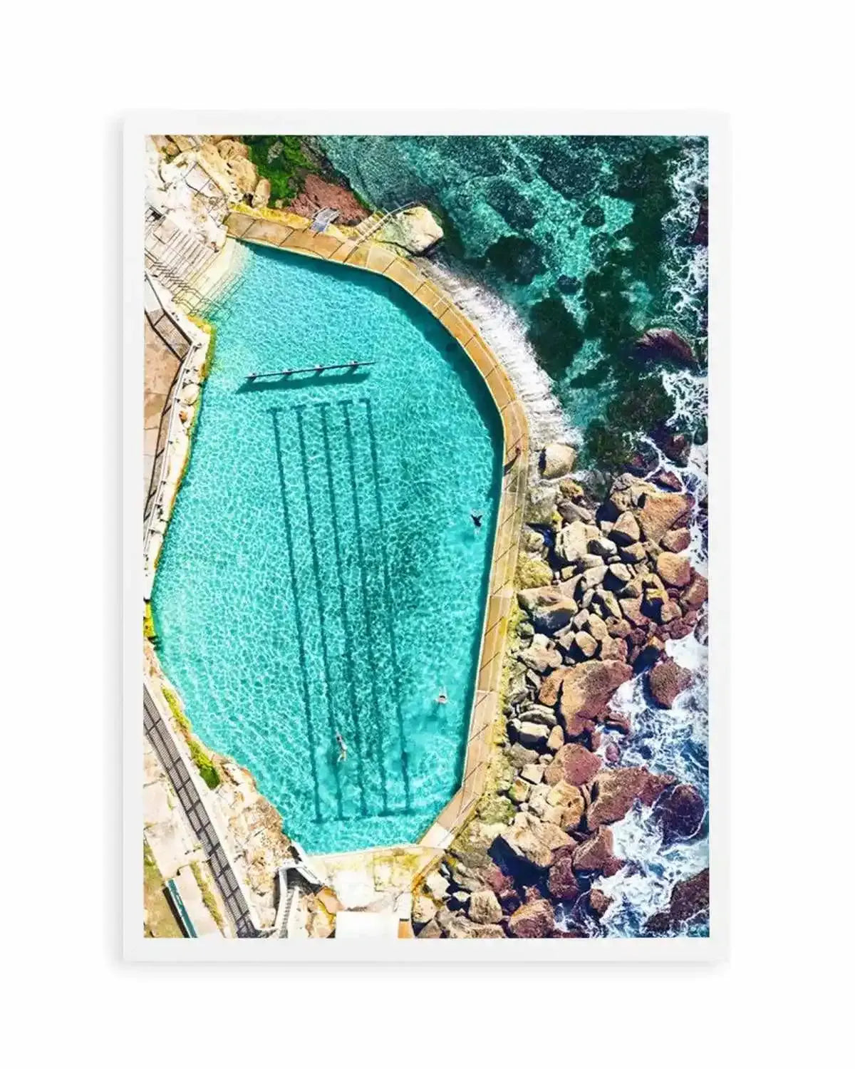 Bronte Ocean Pool | Aerial Photo Wall Art Print from Olive et Oriel where you can shop wallpaper and artworks online