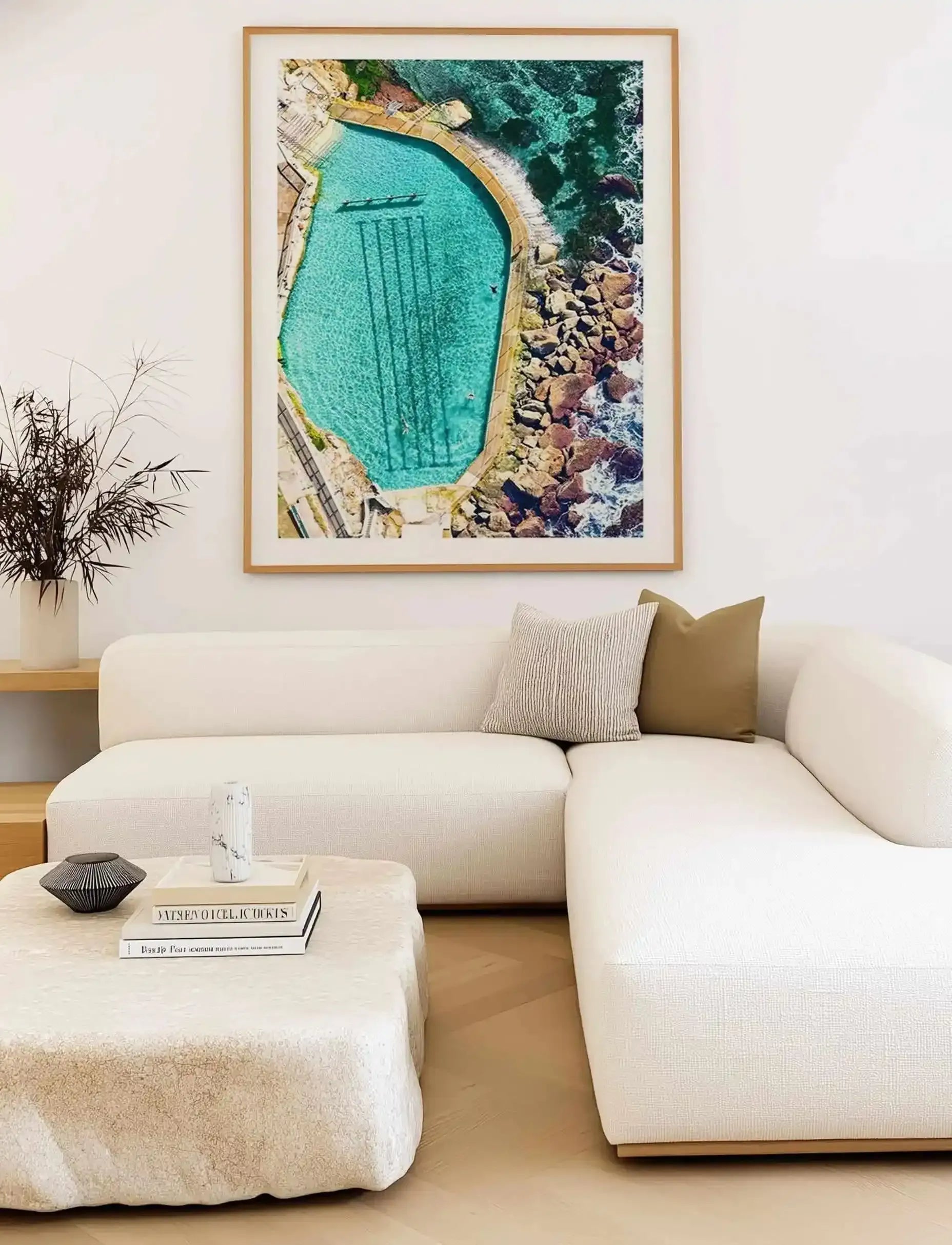 Bronte Ocean Pool | Aerial Photo Wall Art Print from Olive et Oriel where you can shop wallpaper and artworks online