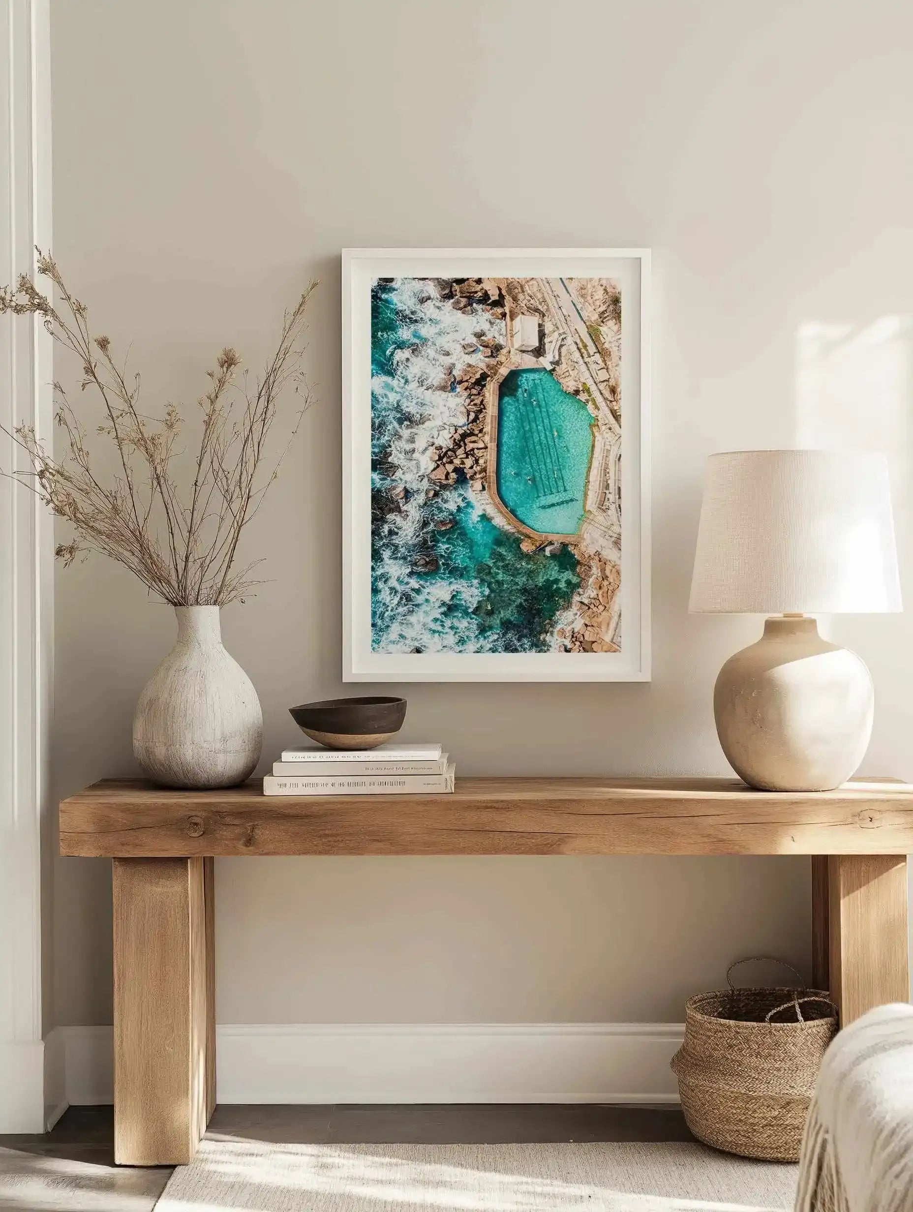 Bronte Pool From the Skies | Aerial Photo Wall Art Print from Olive et Oriel where you can shop wallpaper and artworks online