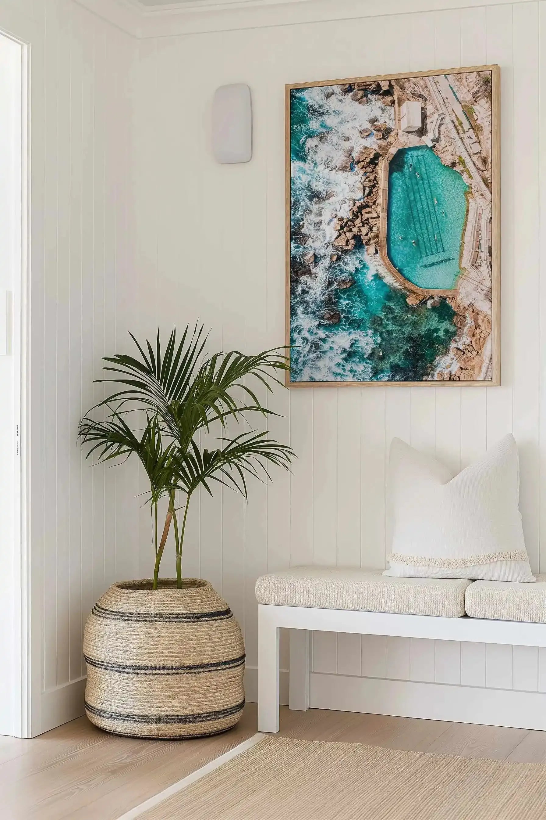 Bronte Pool From the Skies | Aerial Photo Wall Framed Canvas Art Print from Olive et Oriel where you can shop wallpaper and artworks online