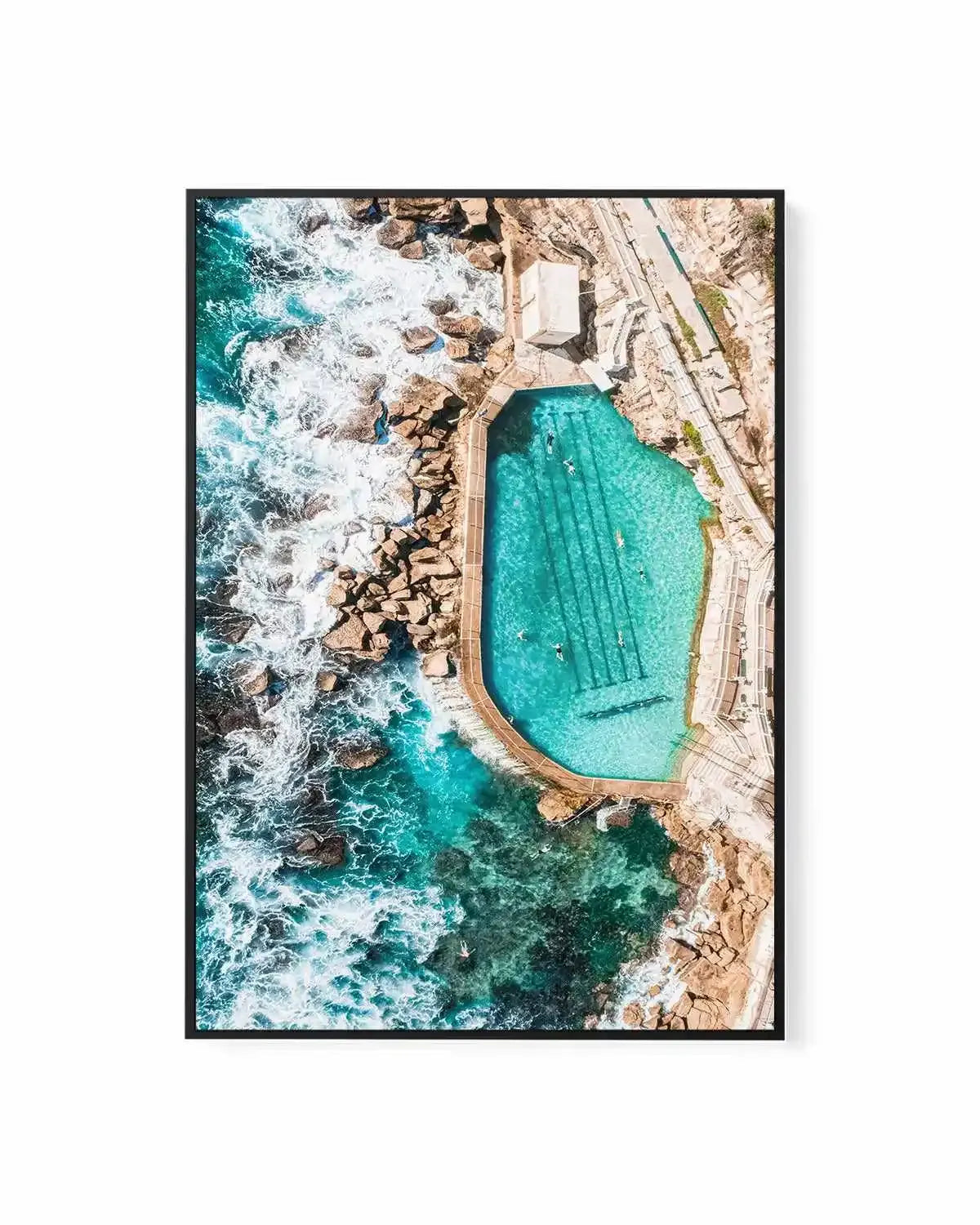 Bronte Pool From the Skies | Aerial Photo Wall Framed Canvas Art Print from Olive et Oriel where you can shop wallpaper and artworks online