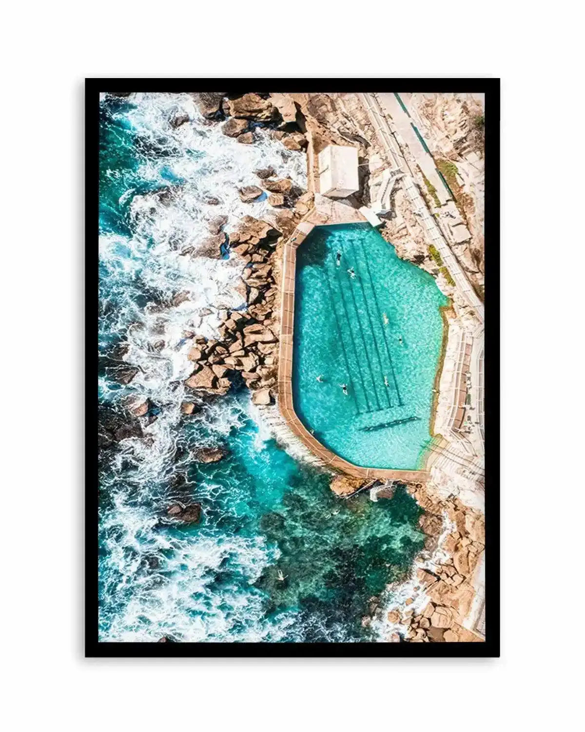 Bronte Pool From the Skies | Aerial Photo Wall Art Print from Olive et Oriel where you can shop wallpaper and artworks online