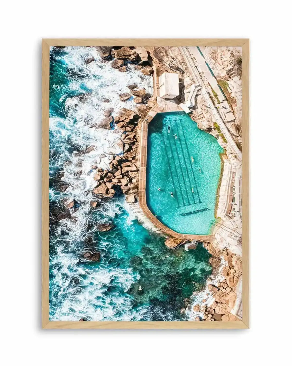 Bronte Pool From the Skies | Aerial Photo Wall Art Print from Olive et Oriel where you can shop wallpaper and artworks online