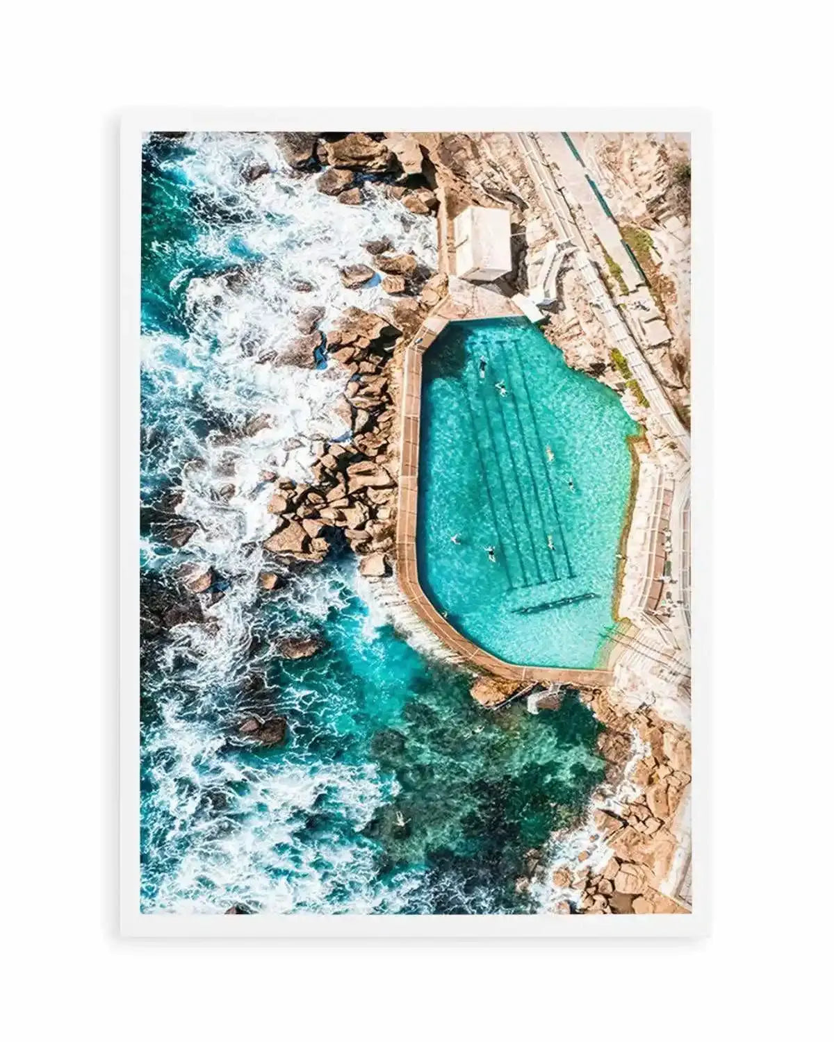 Bronte Pool From the Skies | Aerial Photo Wall Art Print from Olive et Oriel where you can shop wallpaper and artworks online
