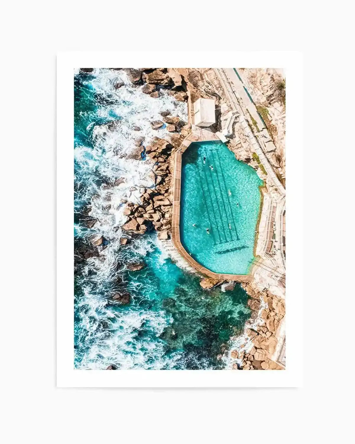 Bronte Pool From the Skies | Aerial Photo Wall Art Print from Olive et Oriel where you can shop wallpaper and artworks online