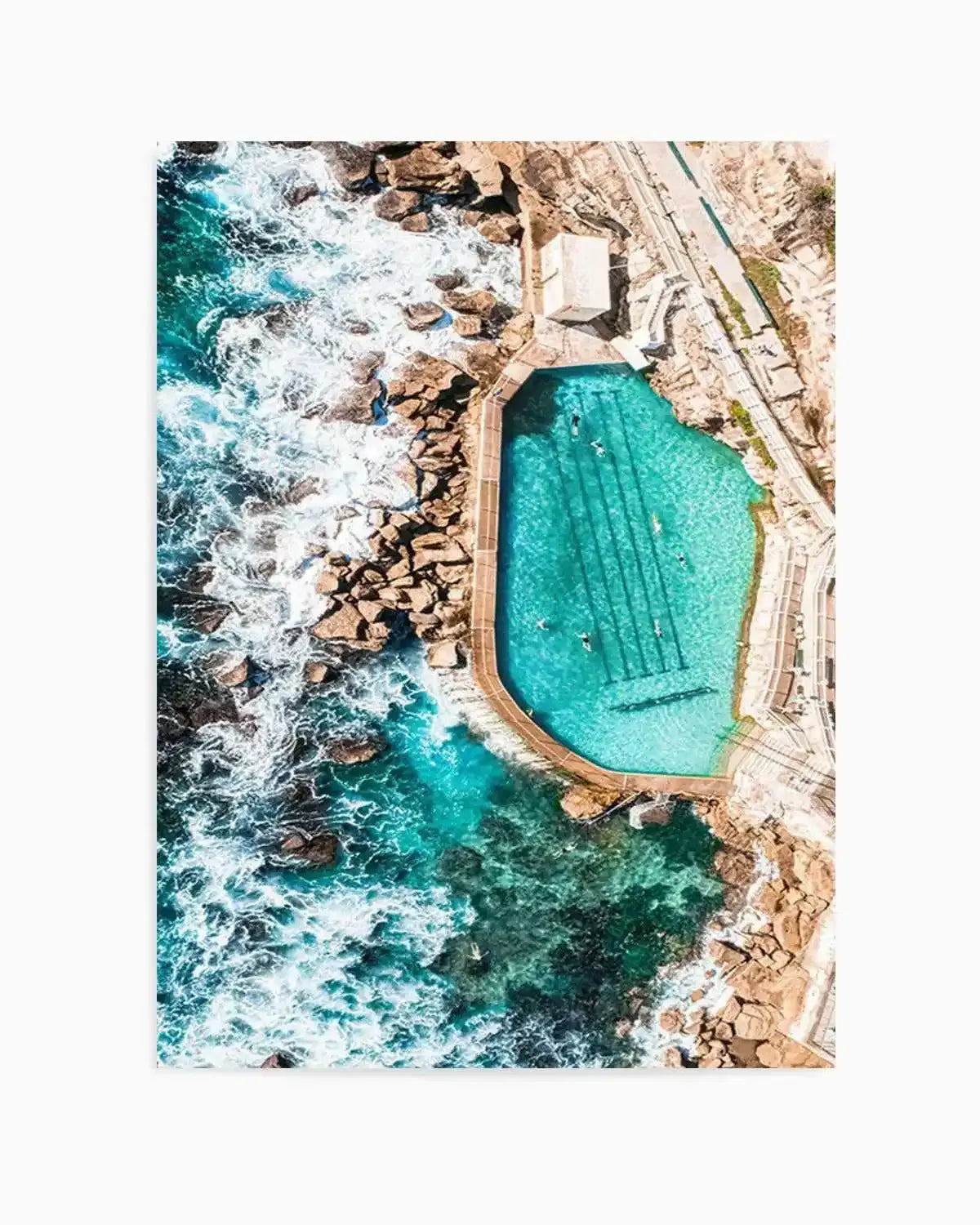 Bronte Pool From the Skies | Aerial Photo Wall Art Print from Olive et Oriel where you can shop wallpaper and artworks online