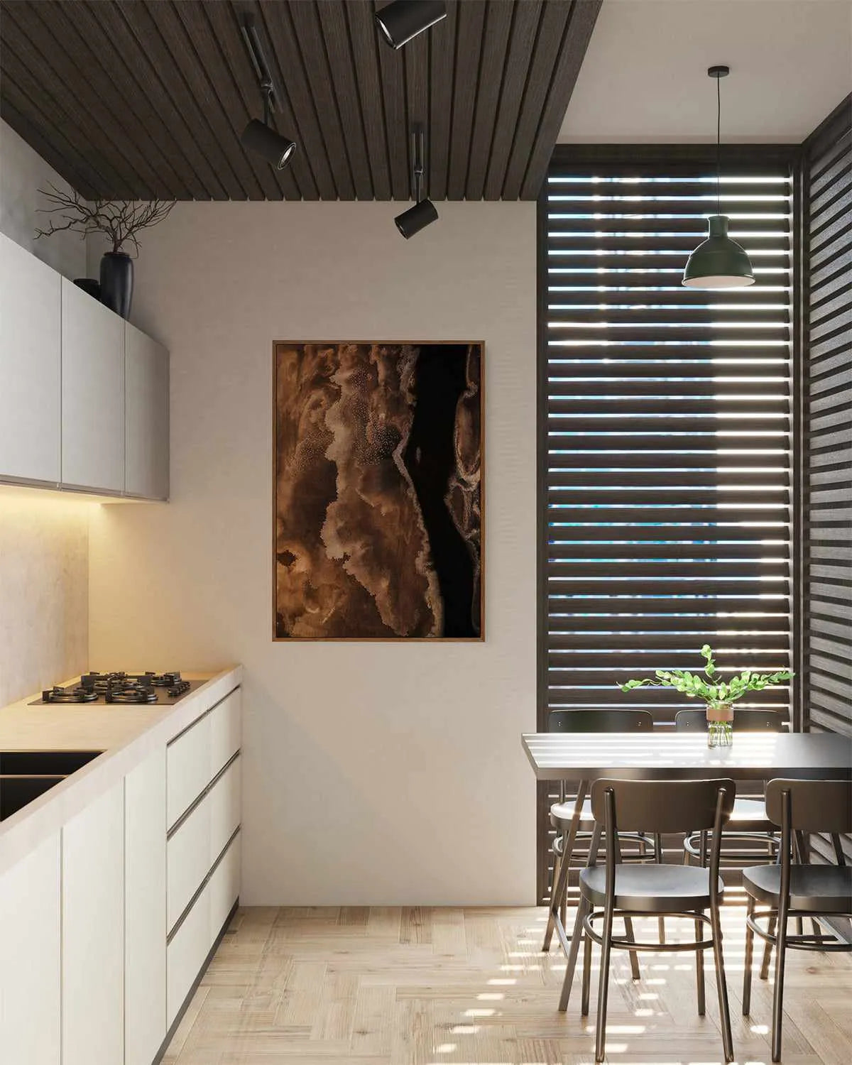 Bronzed Earth II by Phillip Chang | Framed Canvas Art Print from Olive et Oriel where you can shop wallpaper and artworks online