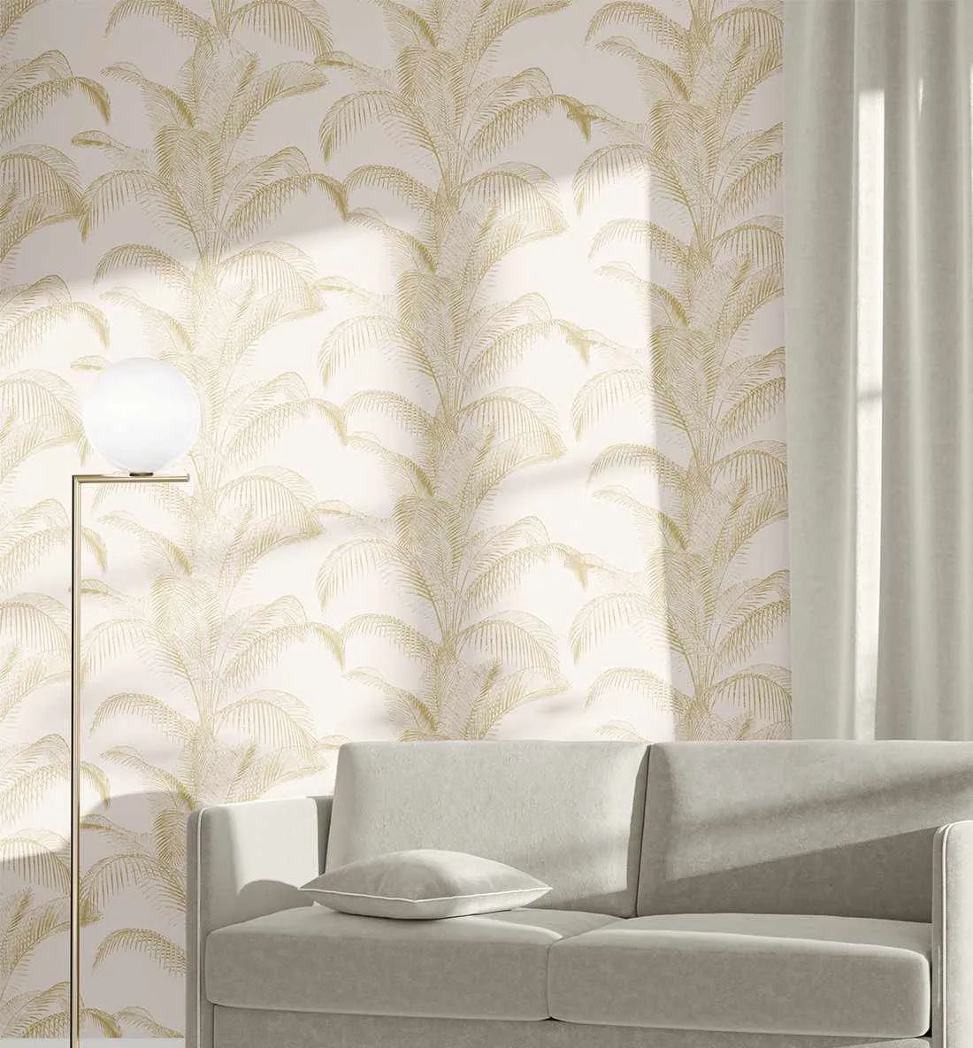 Bronzed Palms Wallpaper - Olive et Oriel