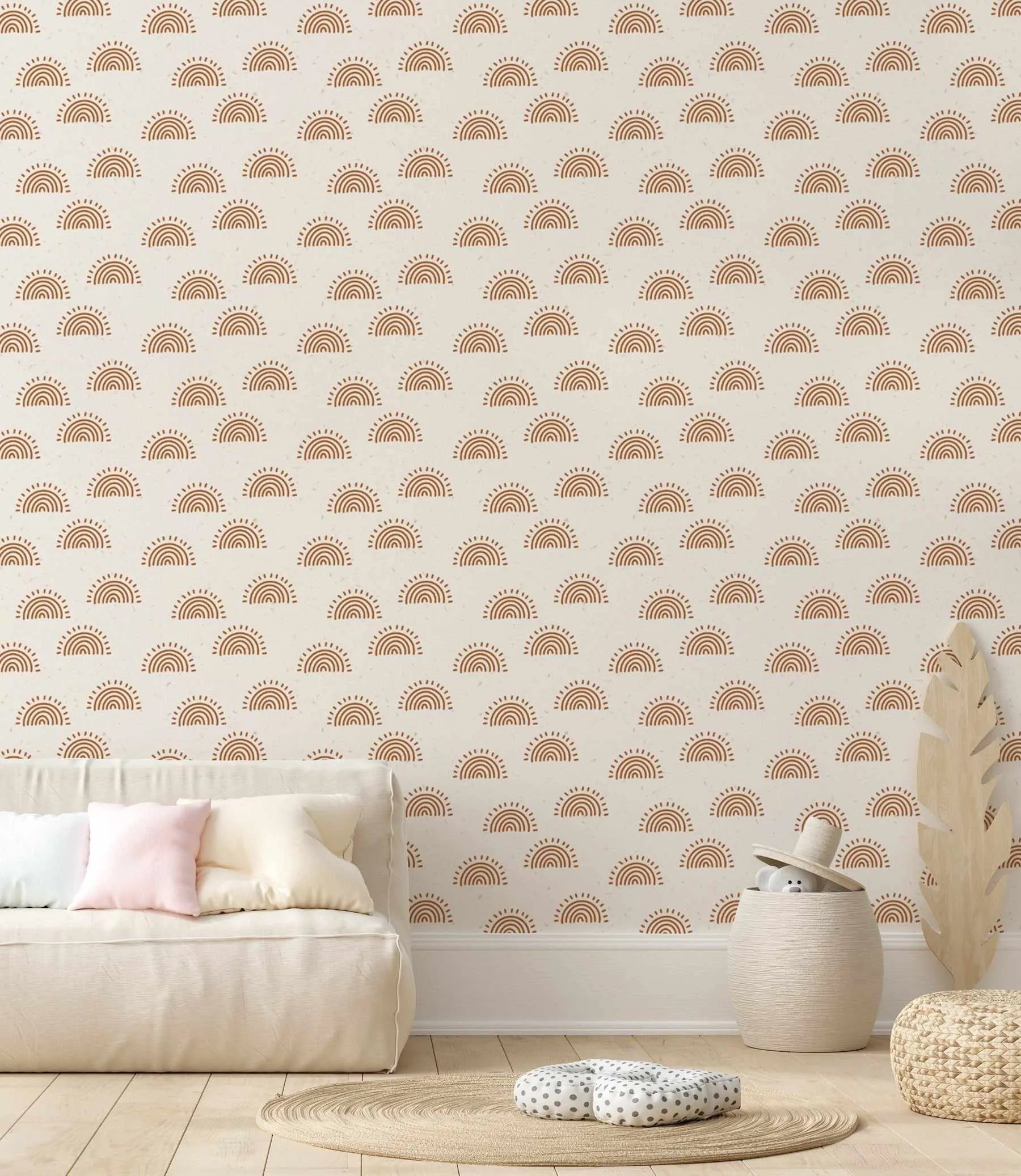 Bronzed Rainbows Wallpaper-Wallpaper-Buy Kids Removable Wallpaper Online Our Custom Made Children√¢‚Ç¨‚Ñ¢s Wallpapers Are A Fun Way To Decorate And Enhance Boys Bedroom Decor And Girls Bedrooms They Are An Amazing Addition To Your Kids Bedroom Walls Our Collection of Kids Wallpaper Is Sure To Transform Your Kids Rooms Interior Style From Pink Wallpaper To Dinosaur Wallpaper Even Marble Wallpapers For Teen Boys Shop Peel And Stick Wallpaper Online Today With Olive et Oriel