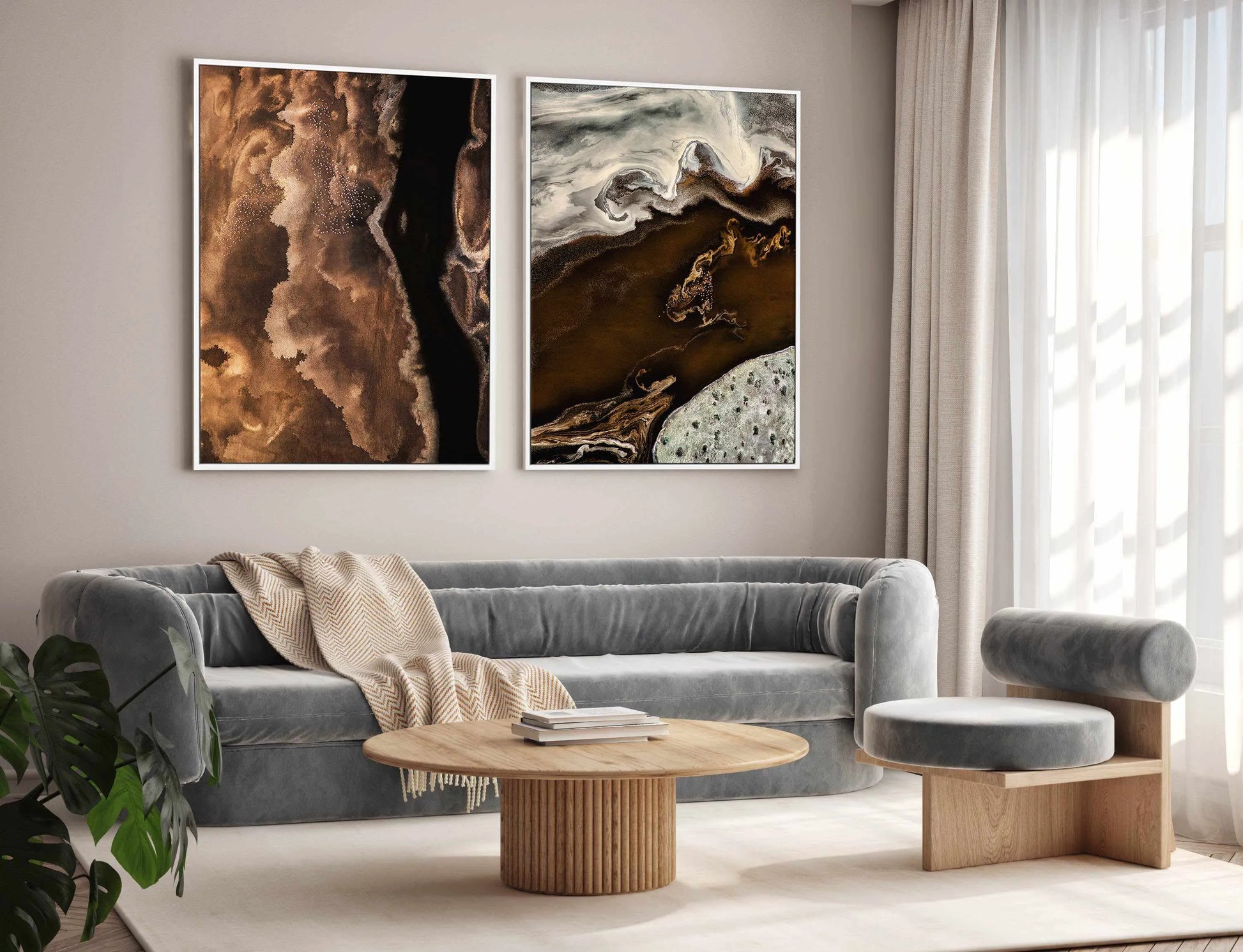 Bronzed Earth I by Phillip Chang | Framed Canvas Art Print from Olive et Oriel where you can shop wallpaper and artworks online
