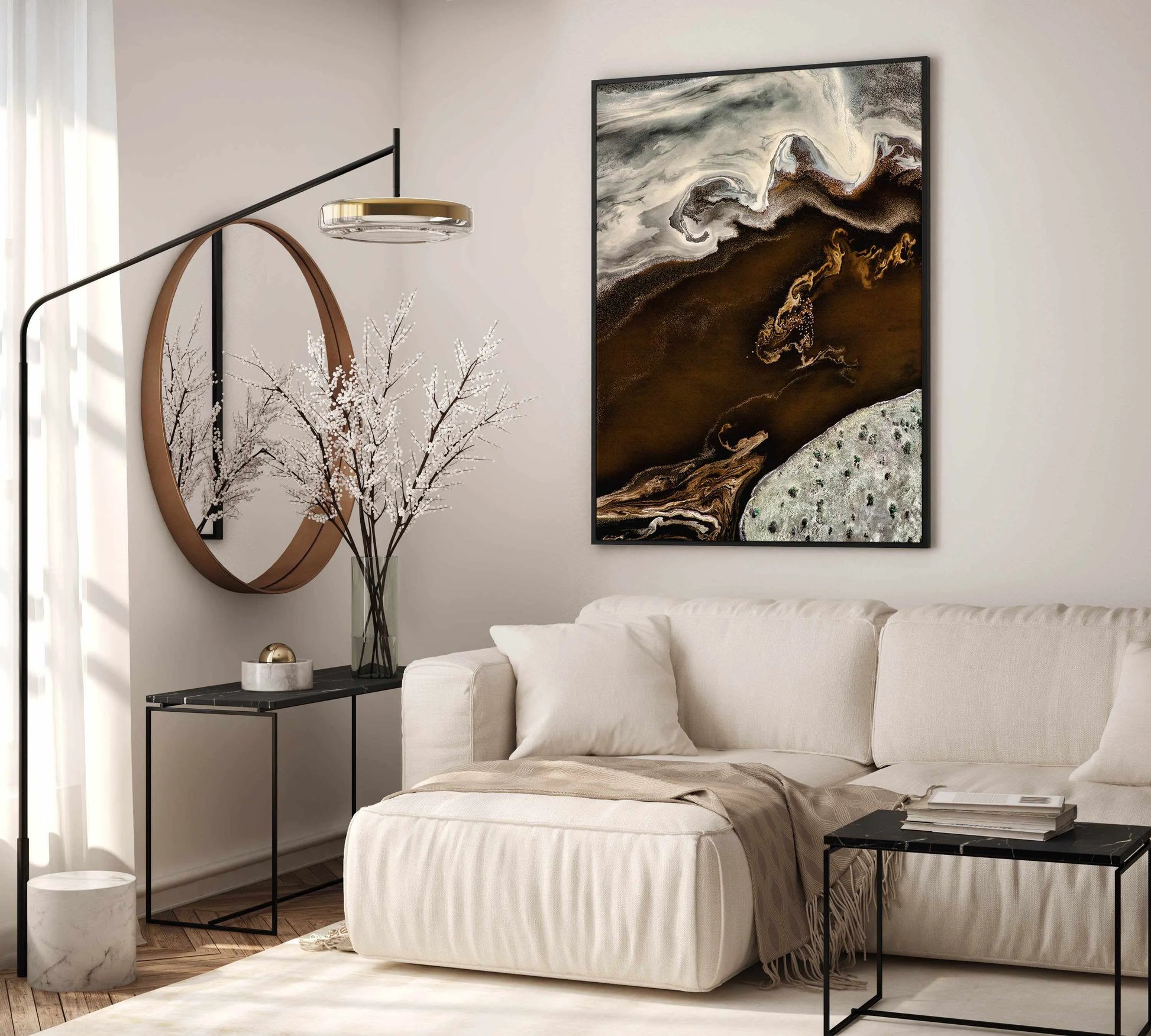 Bronzed Earth I by Phillip Chang | Framed Canvas Art Print from Olive et Oriel where you can shop wallpaper and artworks online