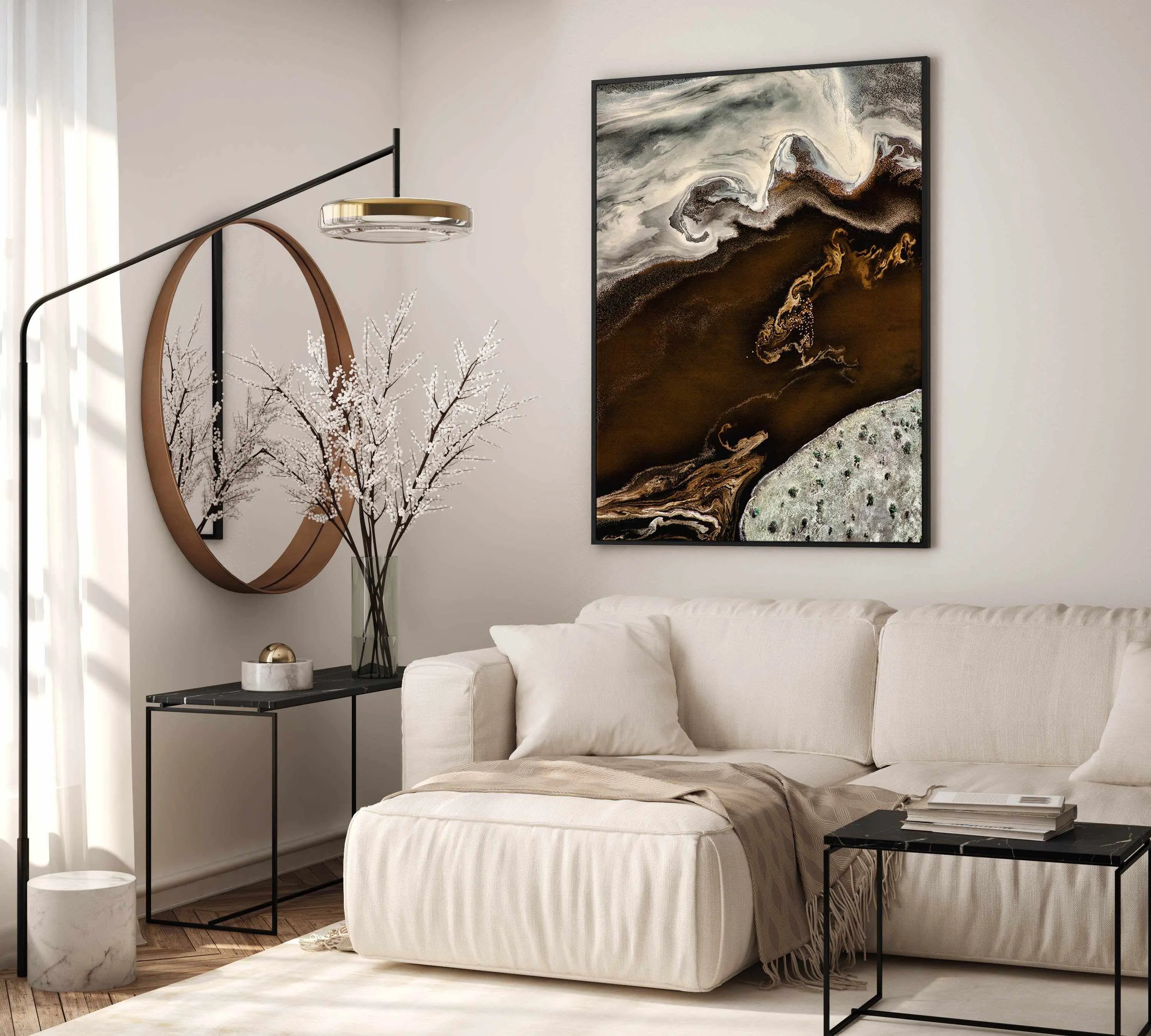 Bronzed Earth I by Phillip Chang | Framed Canvas Art Print from Olive et Oriel where you can shop wallpaper and artworks online