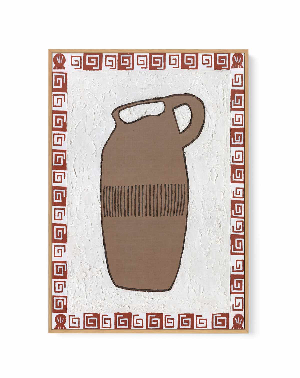 Brown Vase by Britney Turner | Framed Canvas Art Print