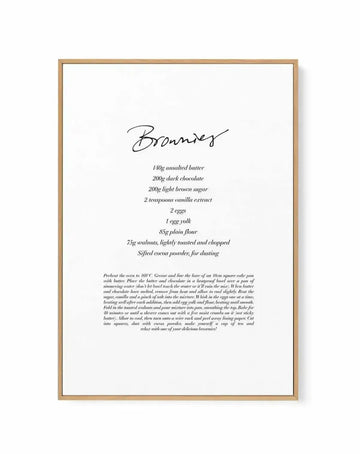 Brownie Recipe | Framed Canvas-CANVAS-You can shop wall art online with Olive et Oriel for everything from abstract art to fun kids wall art. Our beautiful modern art prints and canvas art are available from large canvas prints to wall art paintings and our proudly Australian artwork collection offers only the highest quality framed large wall art and canvas art Australia - You can buy fashion photography prints or Hampton print posters and paintings on canvas from Olive et Oriel and have them d