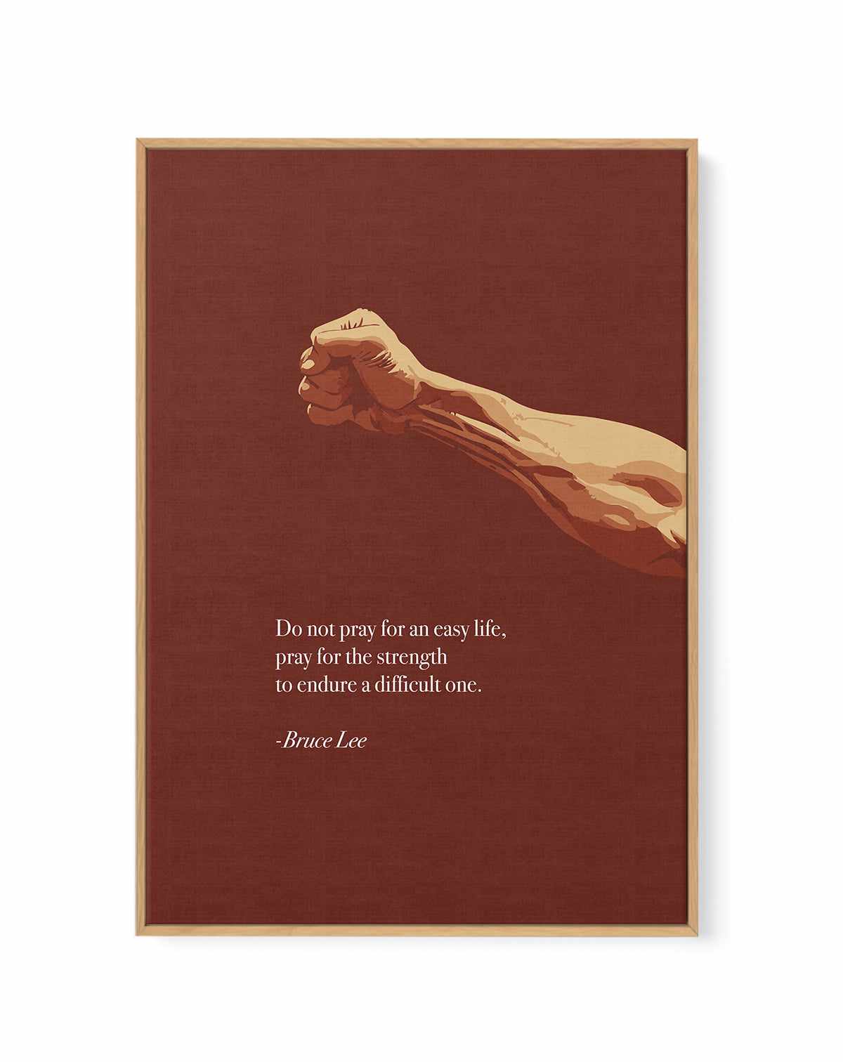 Bruce Lee Quote | Framed Canvas Art Print from Olive et Oriel where you can shop wallpaper and artworks online