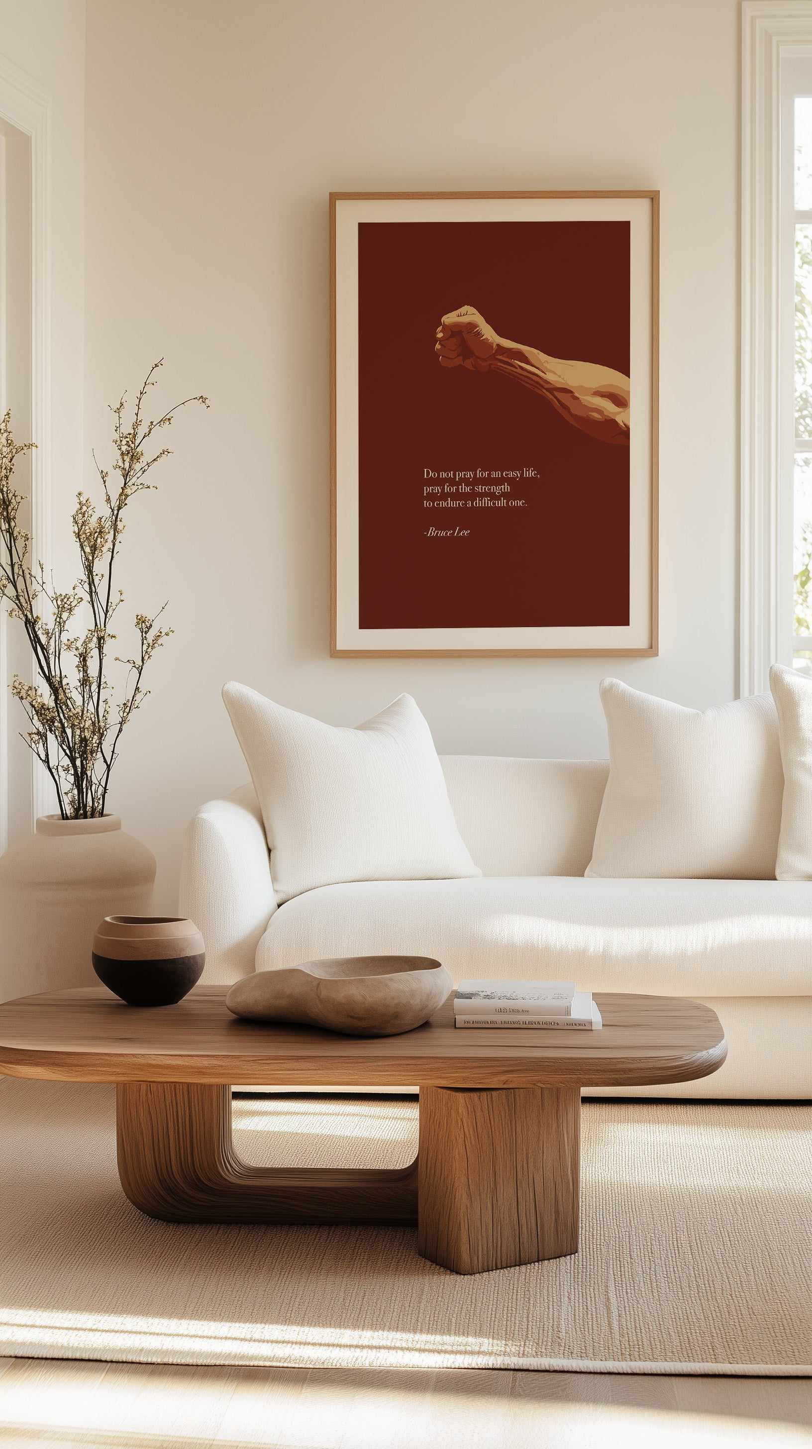 Bruce Lee Quote | Art Print from Olive et Oriel where you can shop wallpaper and artworks online