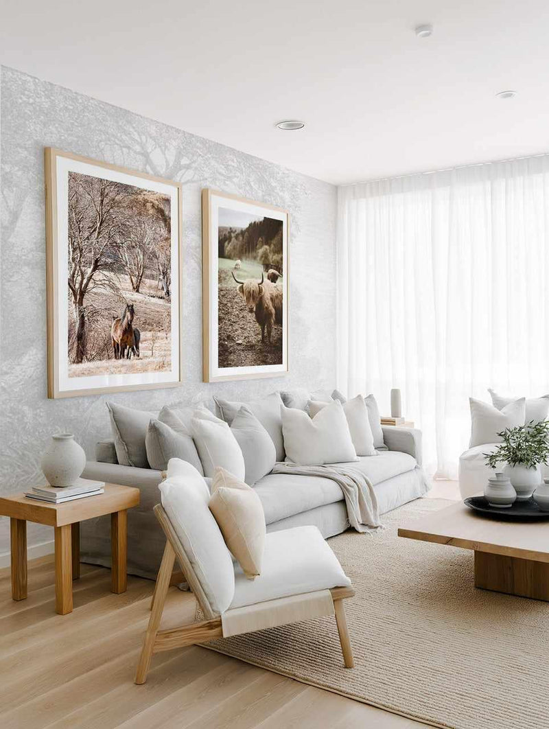 Wild Brumbies | Stallion Art Print from Olive et Oriel where you can shop wallpaper and artworks online