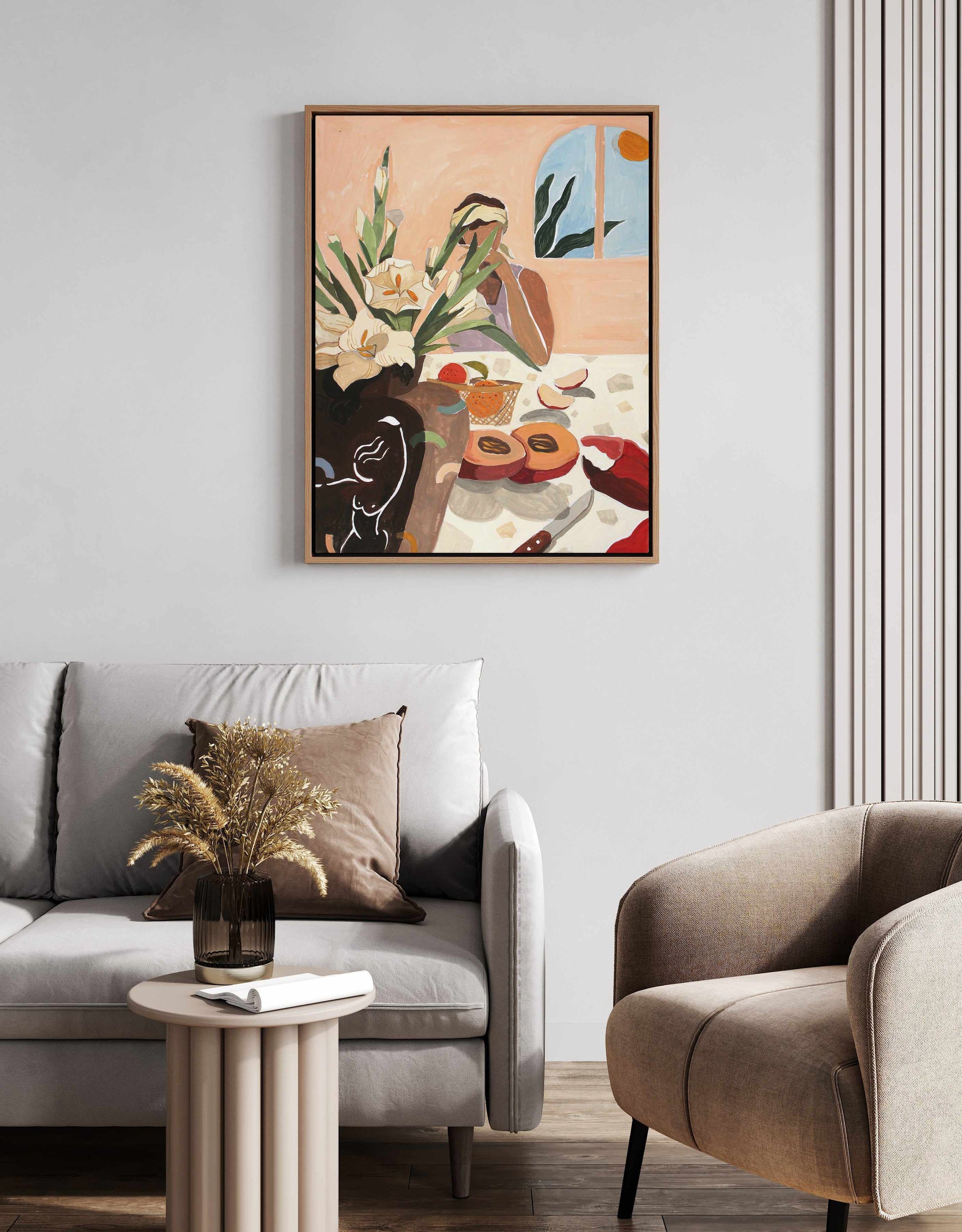 Brunch 2 by Arty Guava | Framed Canvas Art Print from Olive et Oriel where you can shop wallpaper and artworks online