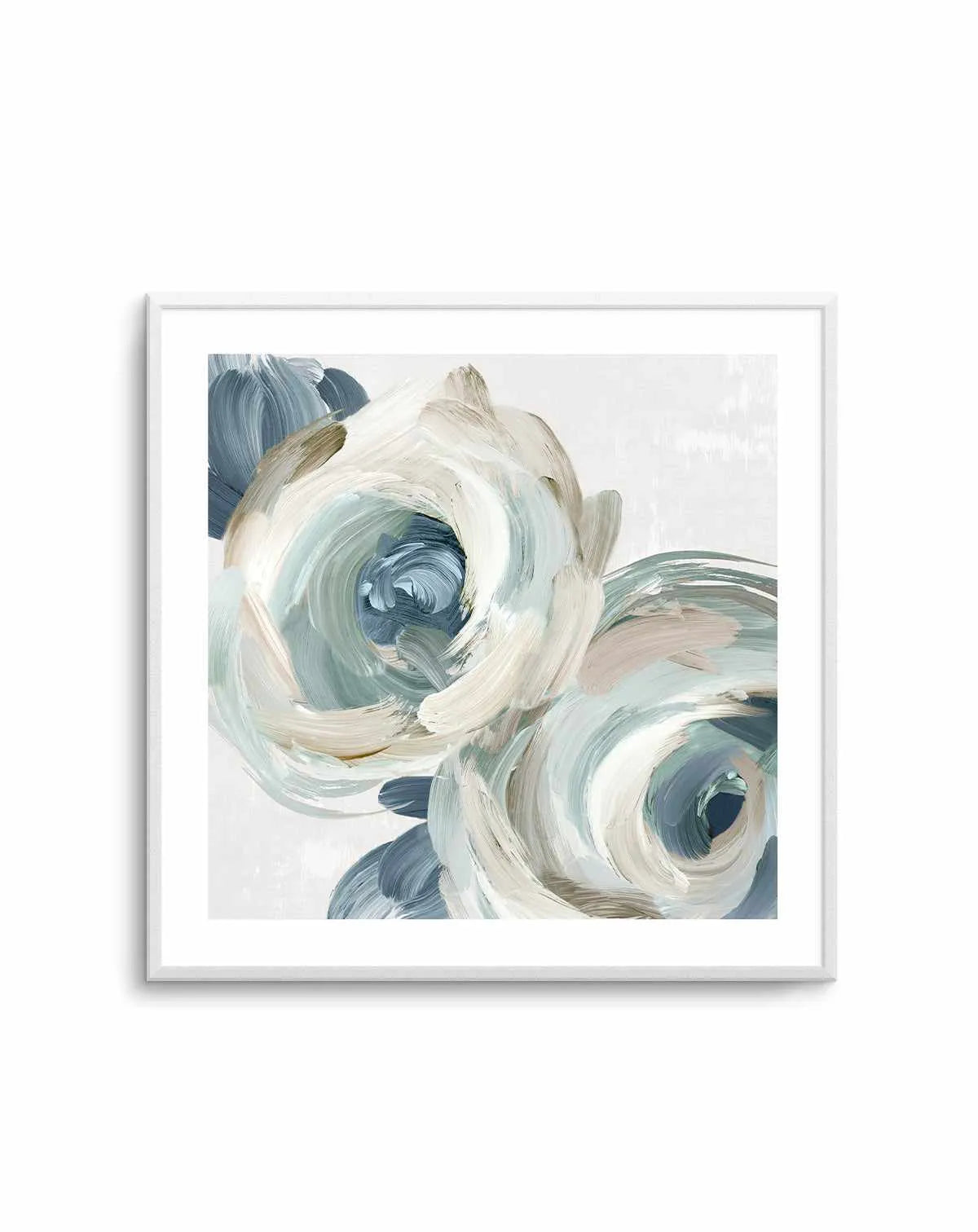 Brush Strokes Blue Flowers Art Print from Olive et Oriel where you can shop wallpaper and artworks online