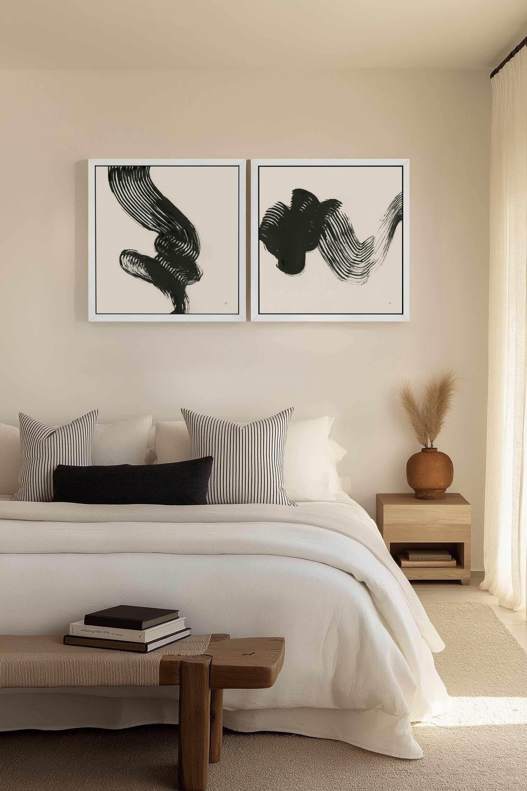 Brushed II | Framed Canvas Art Print from Olive et Oriel where you can shop wallpaper and artworks online