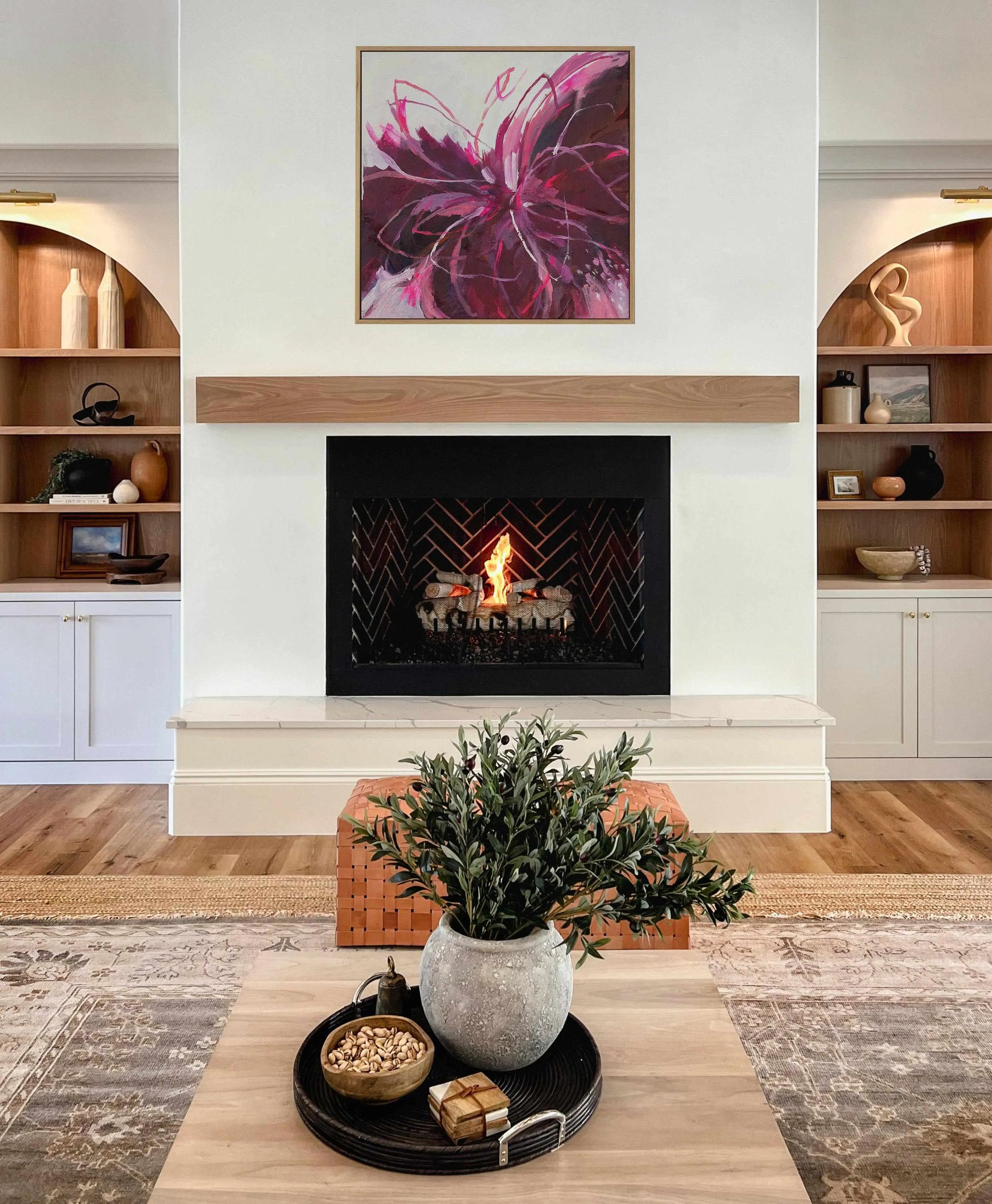 Bruton Dahlia by Luana Asiata | Framed Canvas Art Print from Olive et Oriel where you can shop wallpaper and artworks online